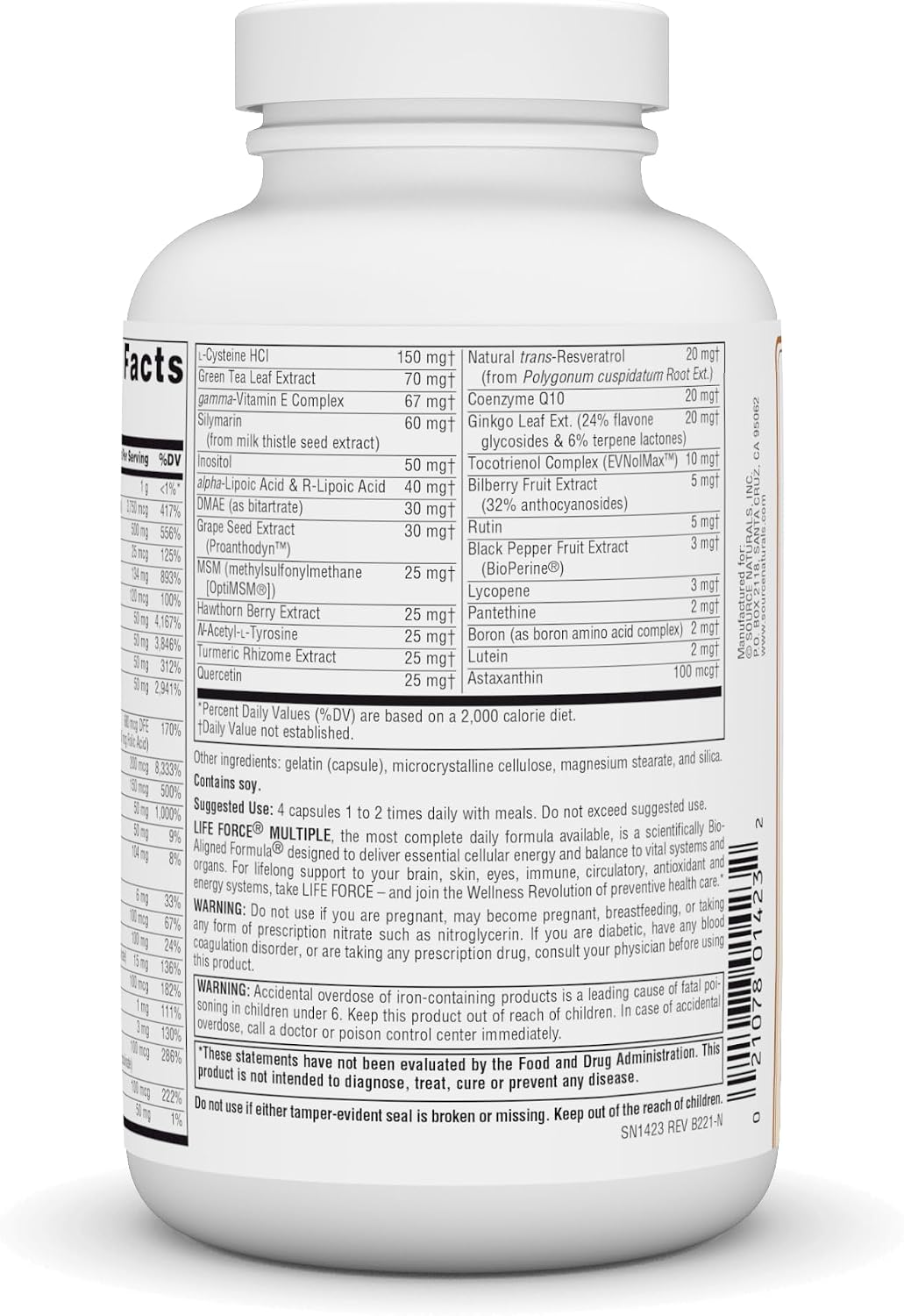 Source Naturals Life Force Multiple Energy Activator*, 180 Capsules