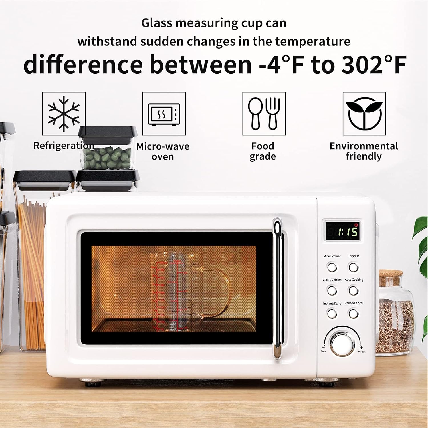2 Cup Glass Measuring Cup, [Insulated handle, V-Shaped Spout], High Borosilicate Glass Measuring Cup for Kitchen or Restaurant, Easy To Read, 500 ML (0.5 Liter, 2 Cup)