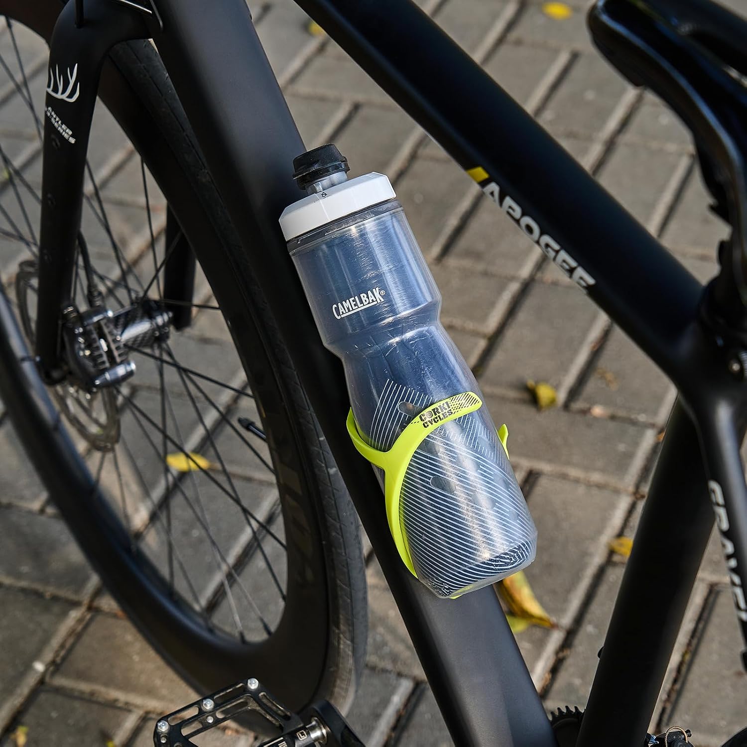 Corki Bike Water Bottle Holder, Bicycle Water Bottle Cage Black 2-Pack