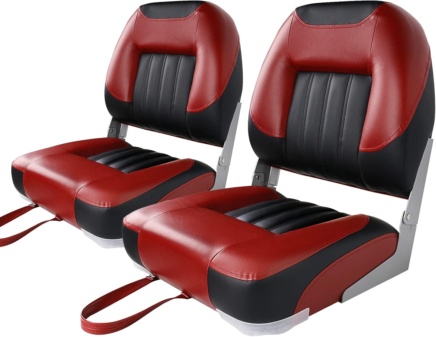 XGEAR Fold-Down Boat Seat, Low Back Fishing Boat Chair