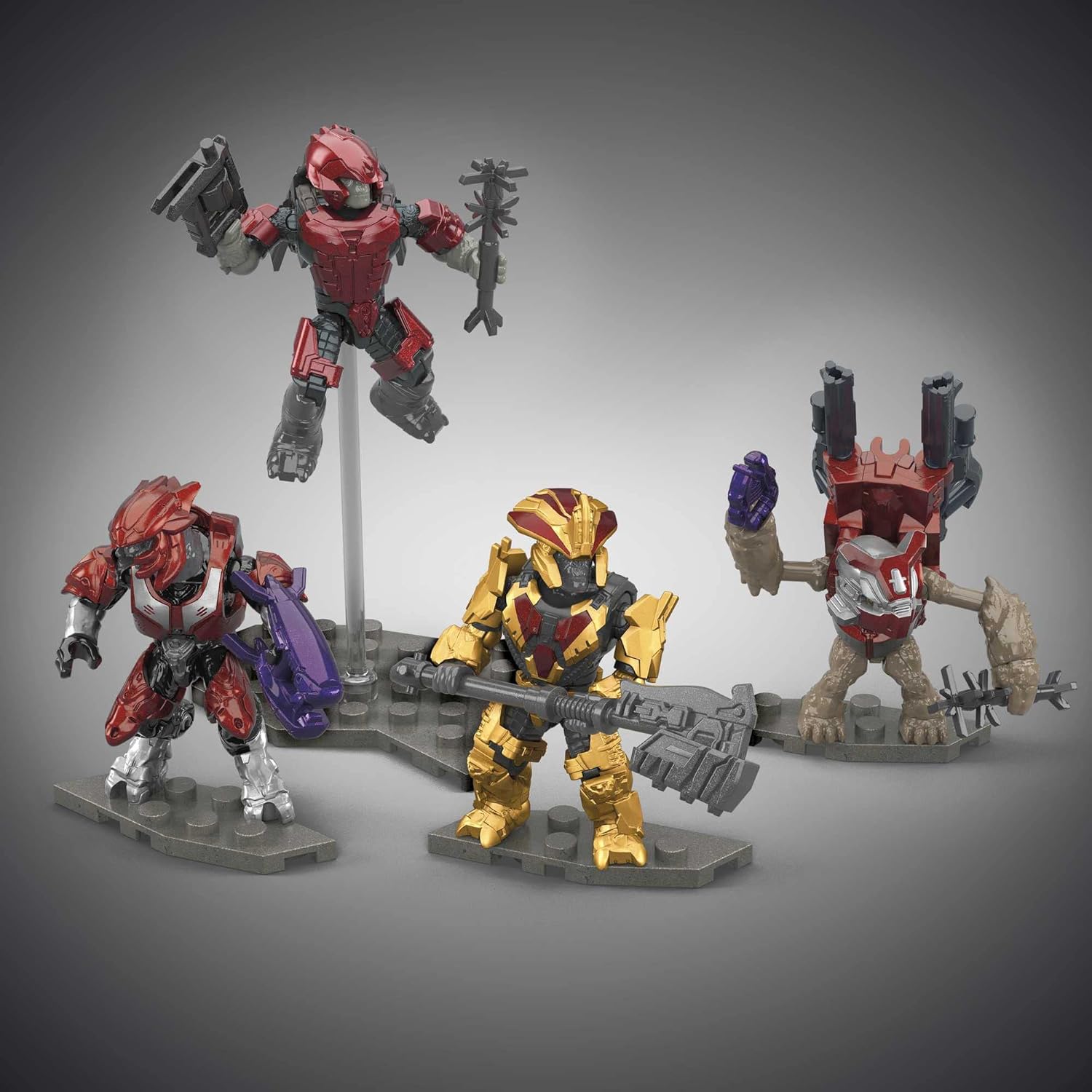 MEGA Halo Infinite Toy Building Sets, Banished Garrison Pack with 6 Micro Action Figures, Accessories and Buildable Rocket Launcher