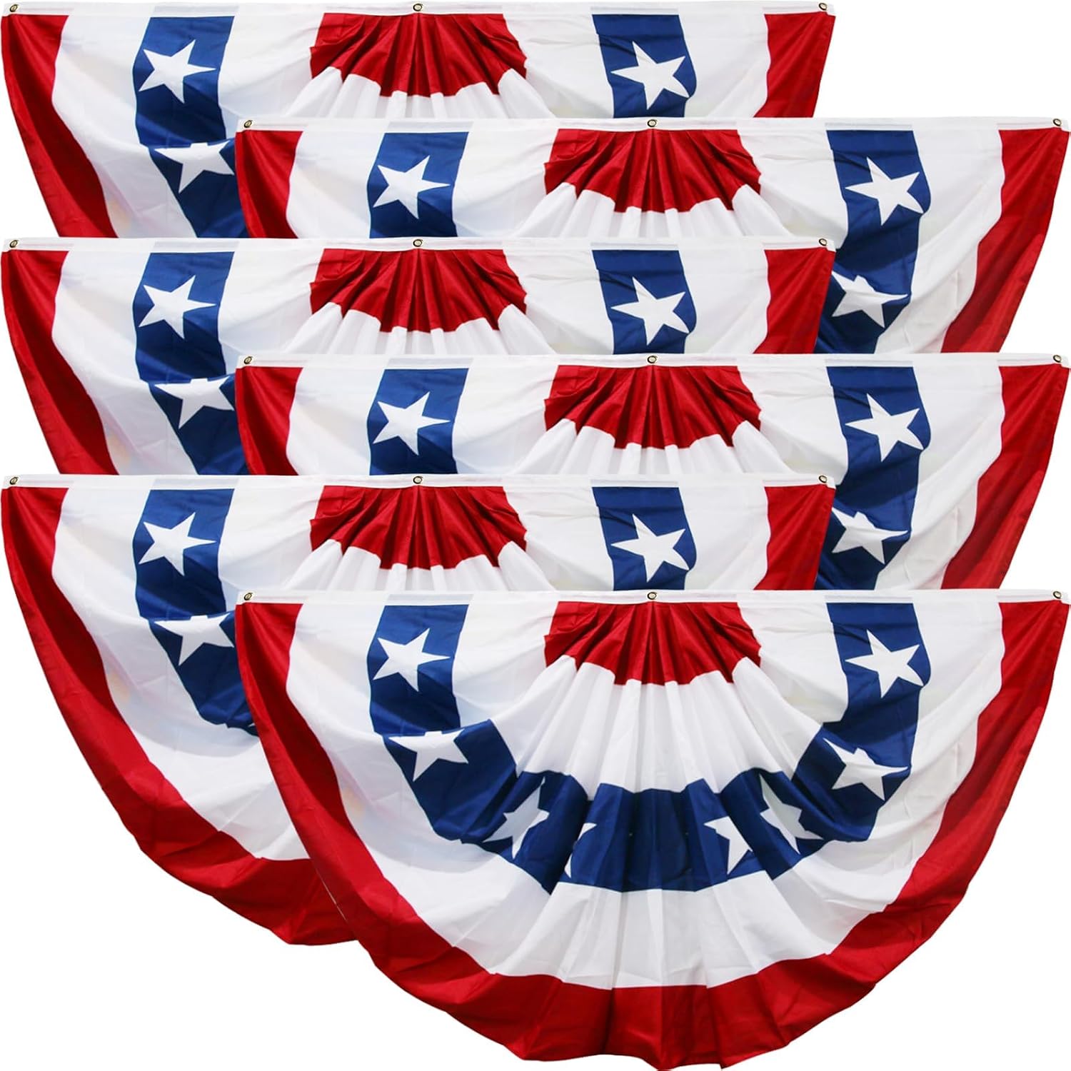 HOOSUN 4th Of July Decorations, American Flag Bunting for Outside, 3x6 Ft Fourth of July Bunting Patriotic Memorial Day Decor