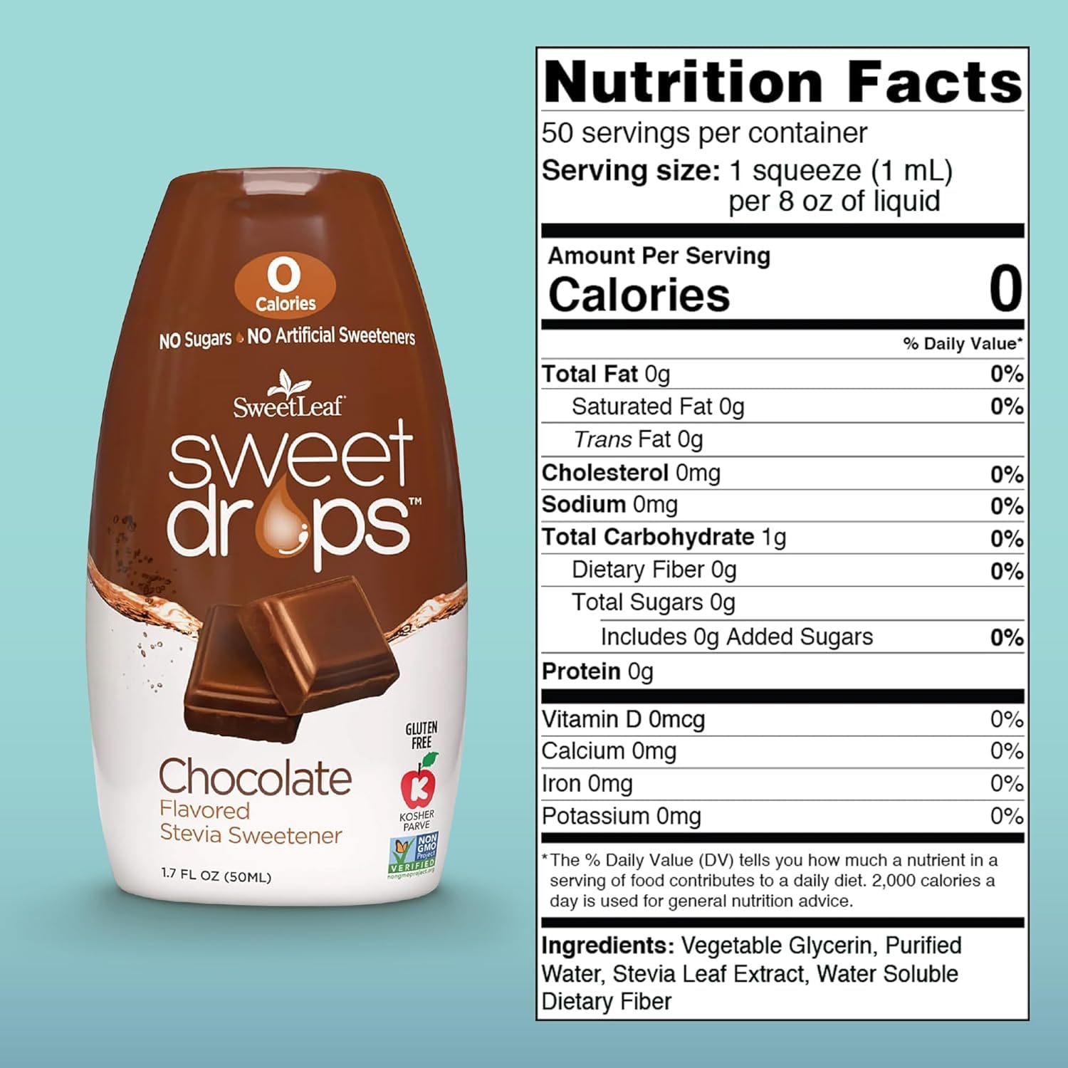 SweetLeaf Stevia Drops Liquid Sweetener, Variety Pack - 1.7 Fl Oz, 4 Pack | Sweet Drops, Stevia Leaf Extract, Zero Calorie, No Erythritol, Sugar Substitute