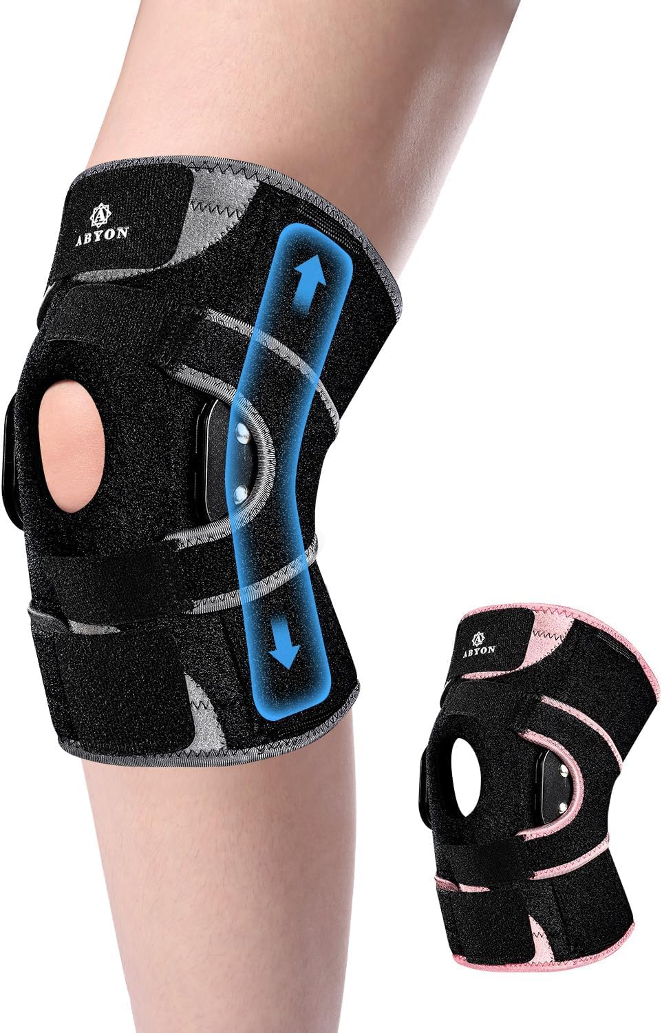 Lightweight Hinged Knee Brace for Meniscus Tear, Arthritis, ACL, MCL Pain – Adjustable 360° Wraparound Strap & Dual-Side Stabilizers for Maximum Knee Support & Injury or Surgery Recovery for Men and Women