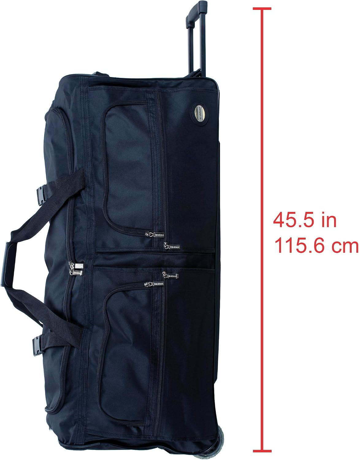 Rockland Rolling Duffel Bag, Black, 22"