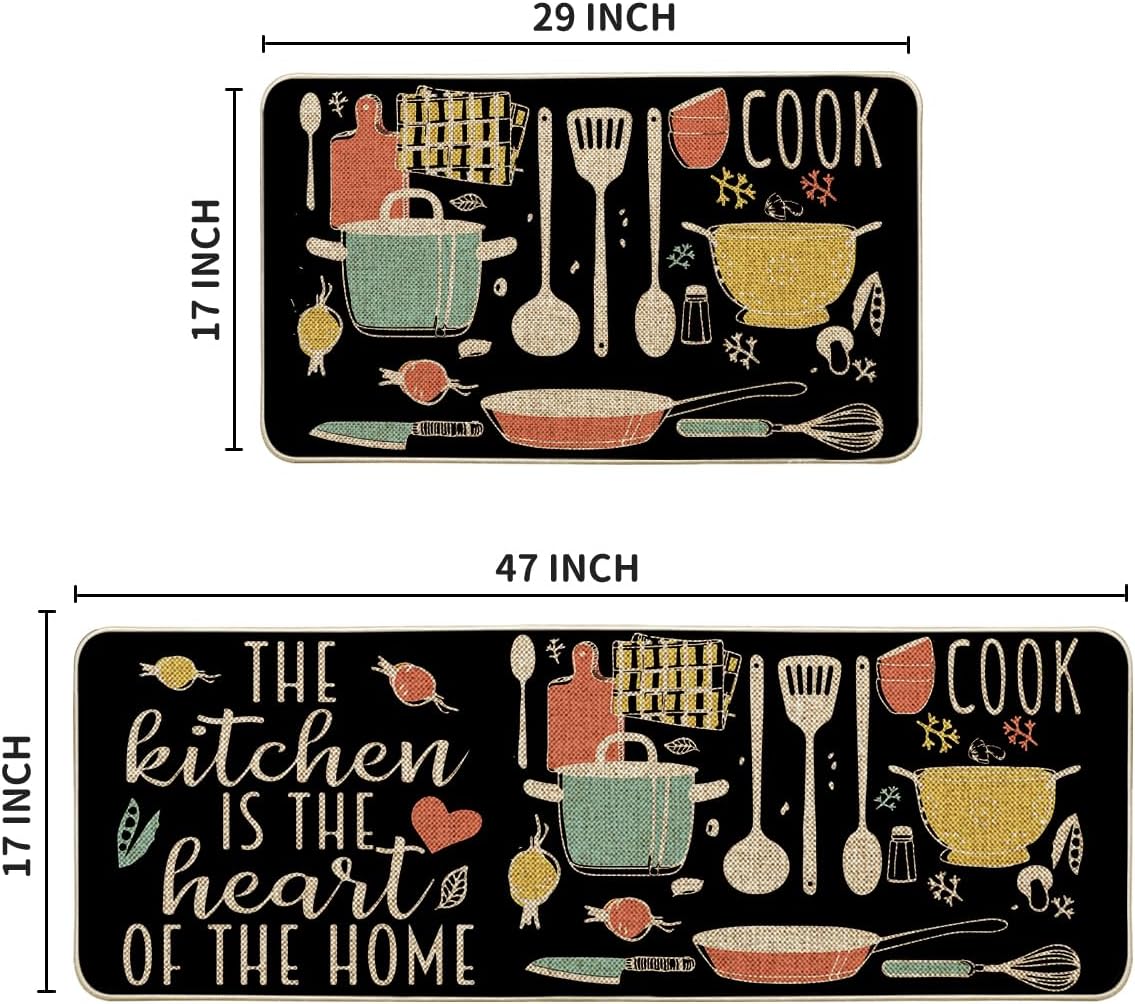 Artoid Mode The Kitchen is The Heart of The Home Kitchen Mats Set of 2