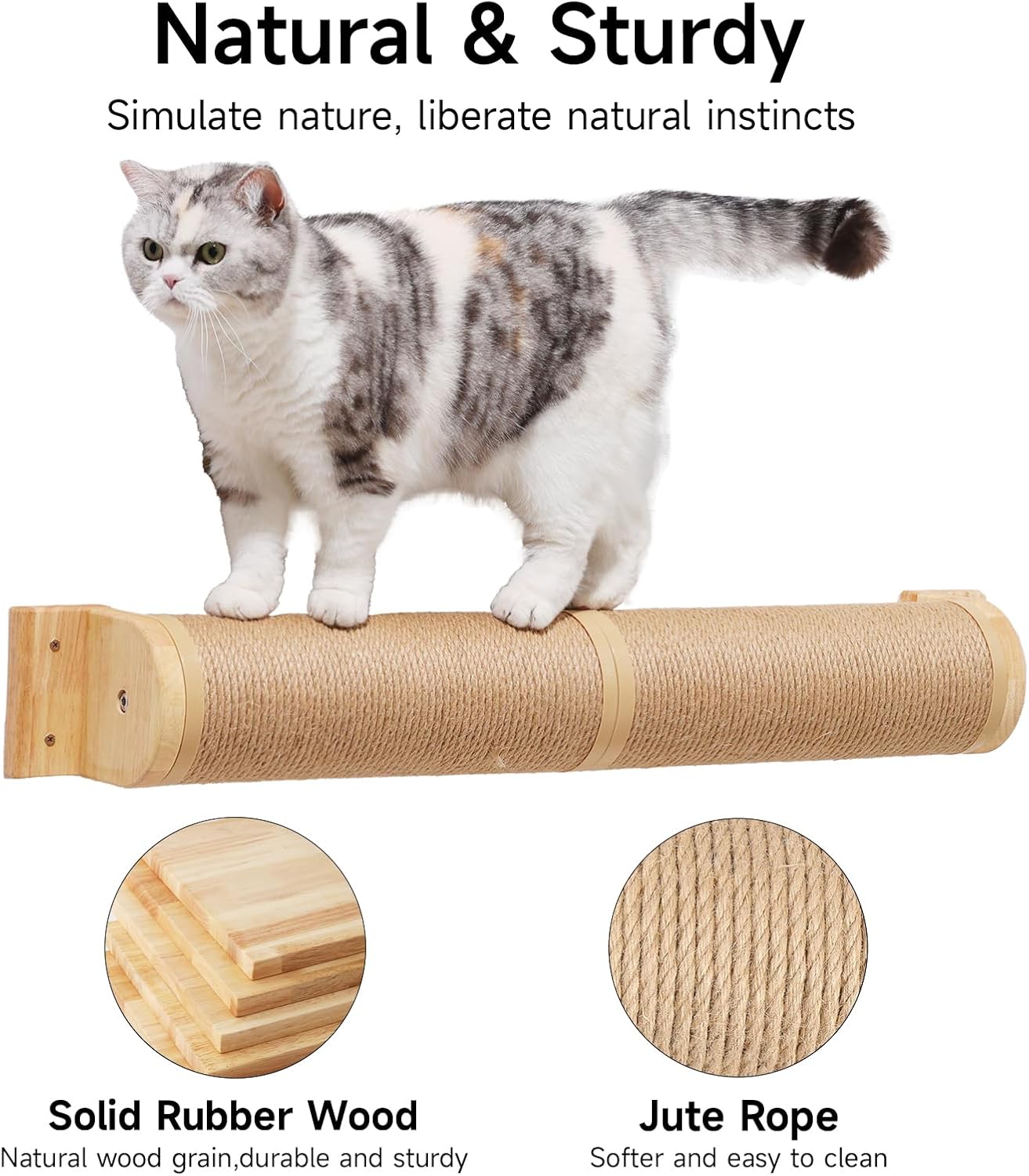 FUKUMARU Cat Scratching Post, 35 x 4.5 Inch