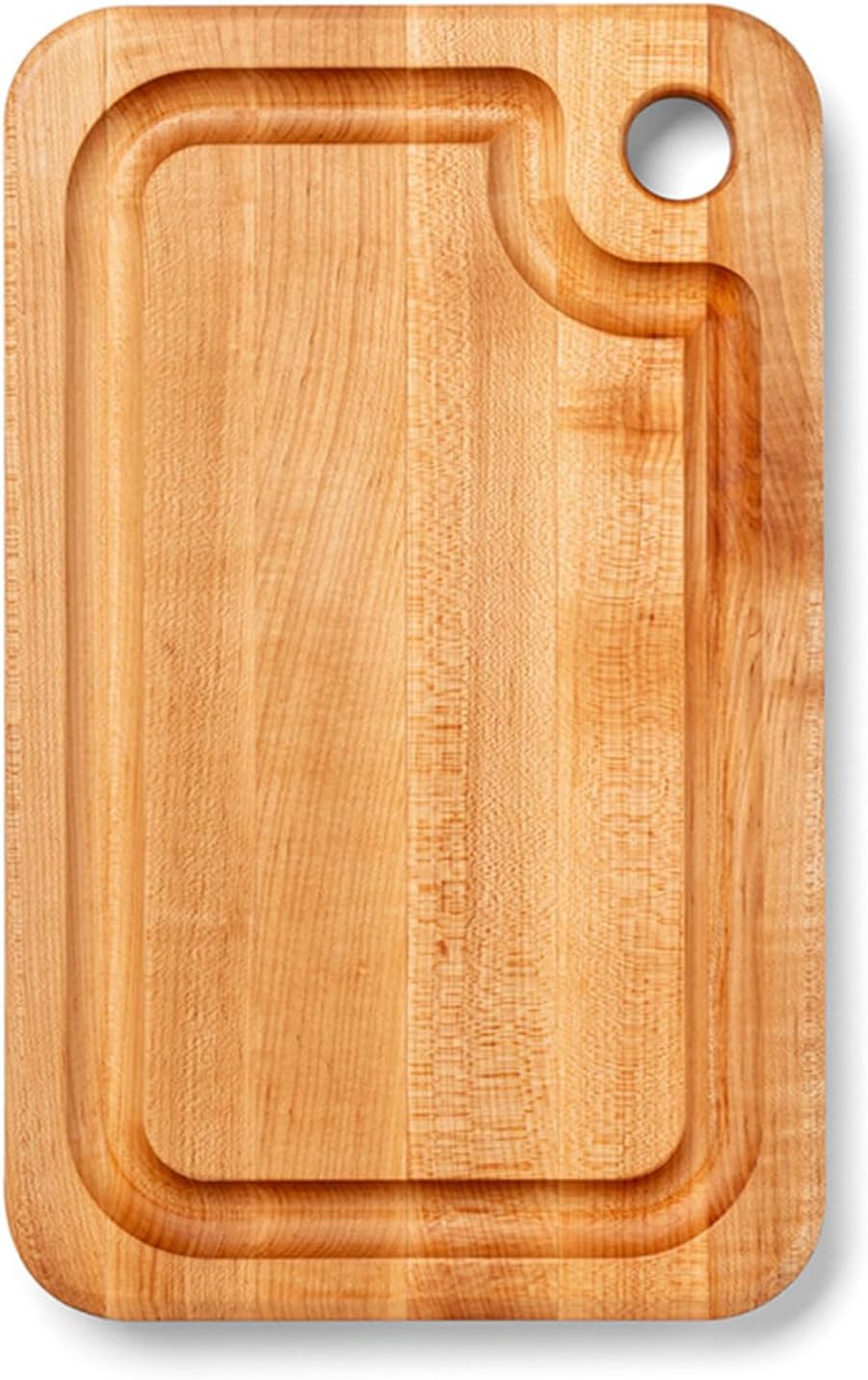 John Boos Prestige Series Rectangular Wooden Maple Cutting Board 16”x10” – 1.25” Thick, 6-lb Reversible Butcher Block with Juice Groove, Edge-Grain & Finger Grip Hole – Made in the USA | 1.25” Thick, 6-lb Butcher Block with Juice Groove, Edge-Grain & Fin…