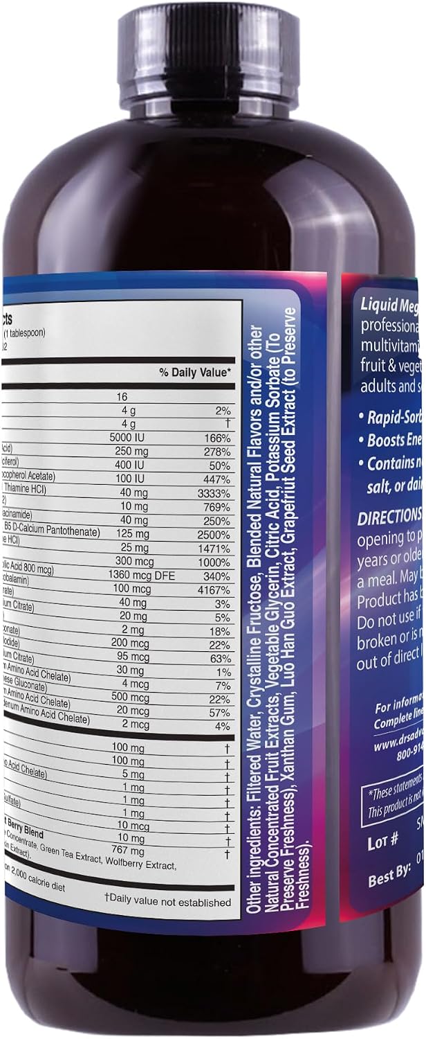 Liquid Mega MultiVitamins & Minerals 16oz. [Health and Beauty] | Health and Beauty