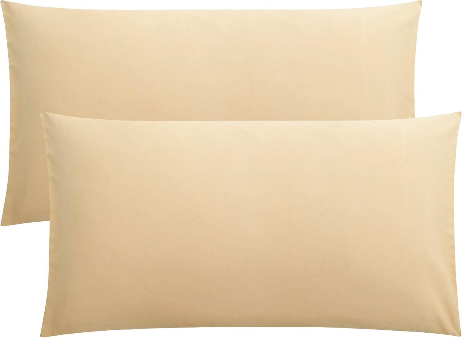 FLXXIE 2-Pack Microfiber Standard Pillow Cases, Envelope Style, White