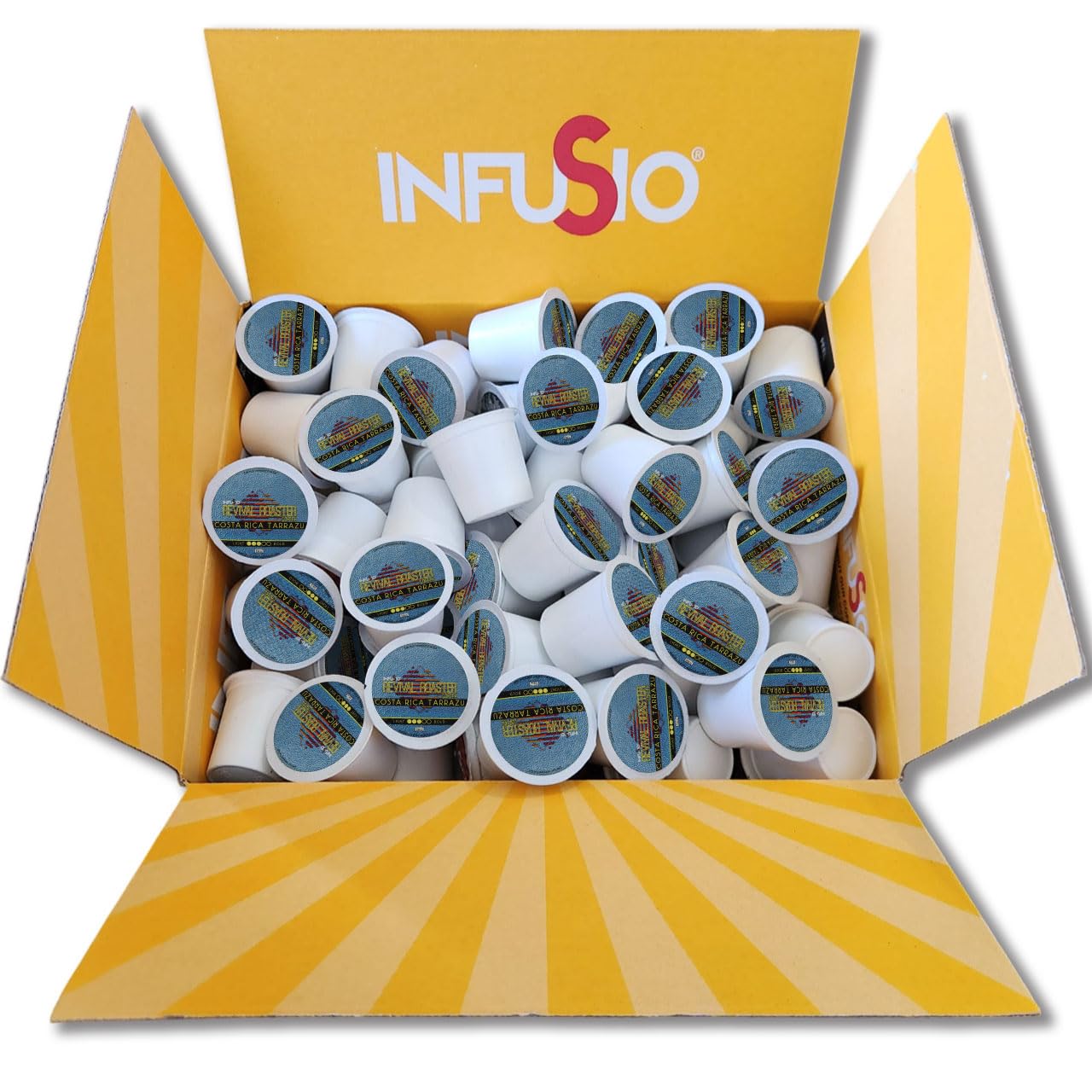 InfuSio Coffee Pods Variety Pack – 96 Count, 12 Blends of Crafted Origins and Indulgent Flavors Including Bourbon Pecan, Butter Toffee & Hazelnut, Medium & Dark Roast, No Sweeteners, Low Acid, Keurig Compatible