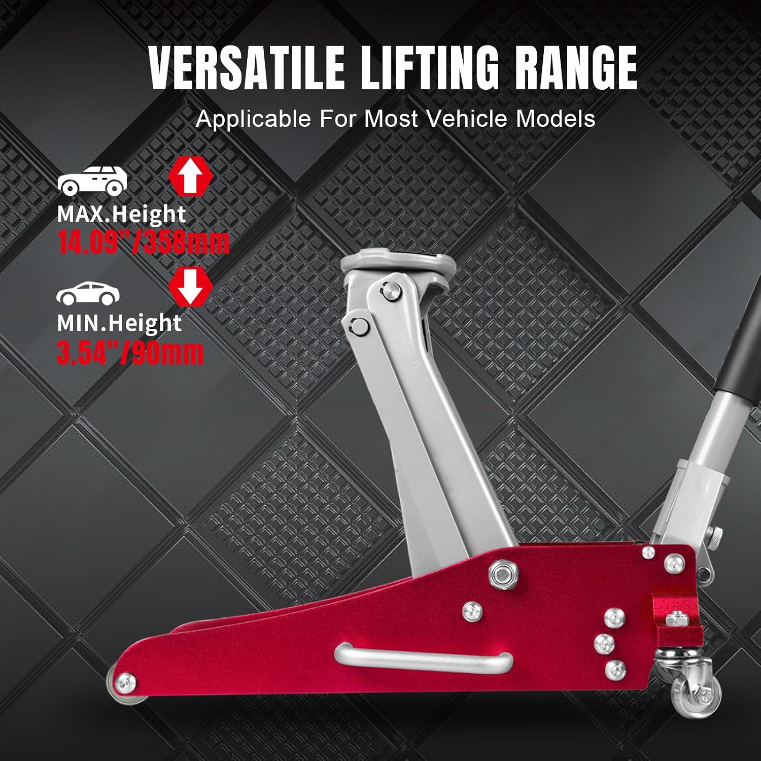 BIG RED T815016L Torin Hydraulic Low Profile Aluminum and Steel Racing Floor Jack with Dual Piston Quick Lift Pump, 1.5 Ton (3,000 lb) Capacity, Blue, T815016L