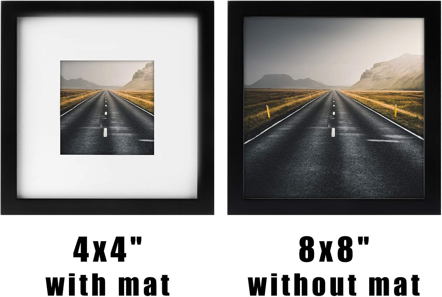 WUTL 8x8 Black Picture Frames Square