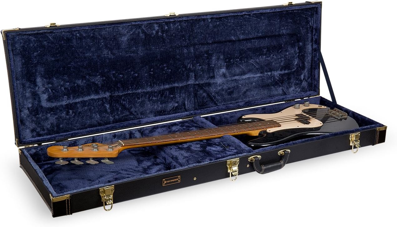 Crossrock Hardshell Arch Top wood case fits SG Electric Guitars-Black(CRW600SGBK)