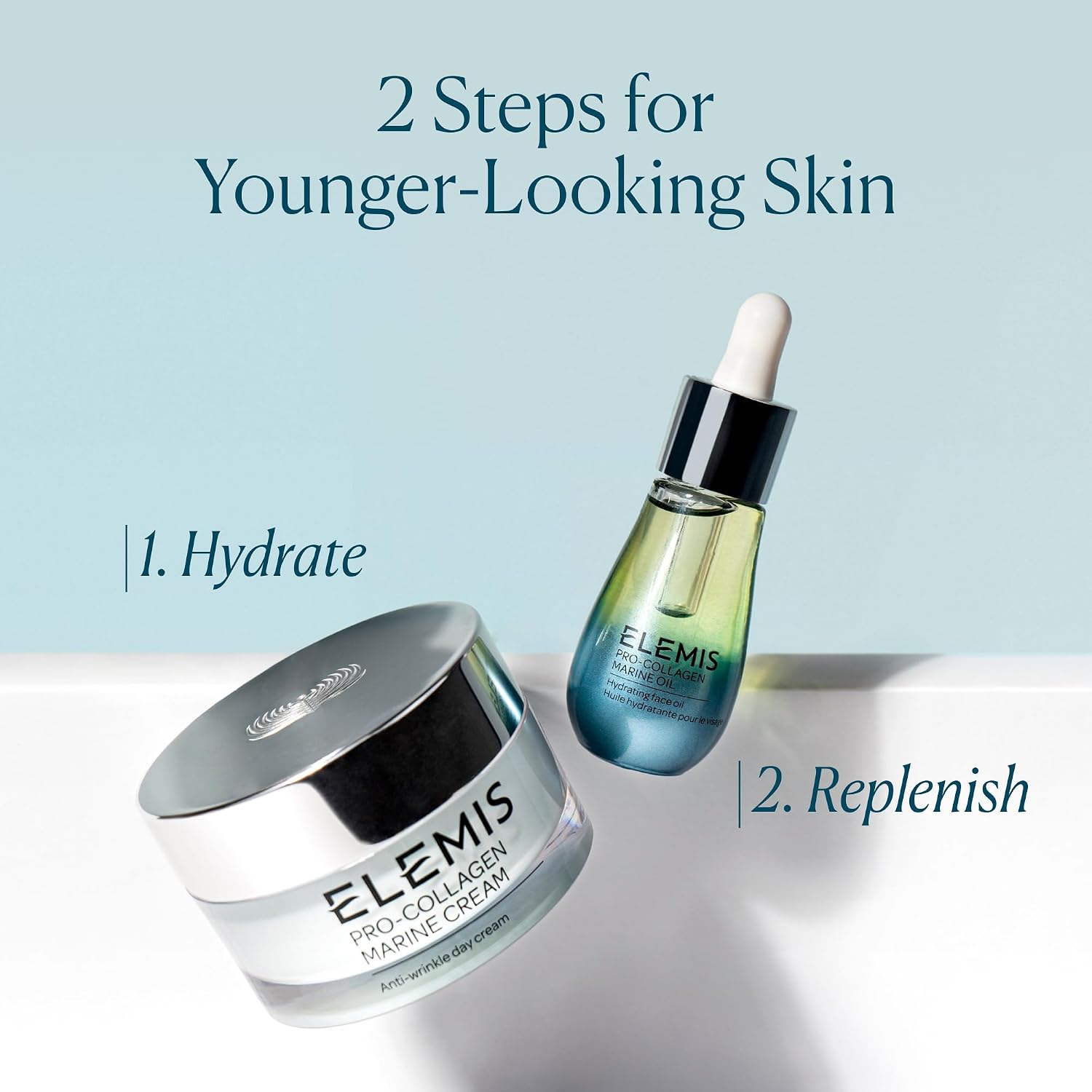 ELEMIS Pro-Collagen Marine Oil 15ml, Lightweight Face Oil To Hydrate, Nourish & Improve Skin Texture | Lightweight anti-aging face oil to hydrate