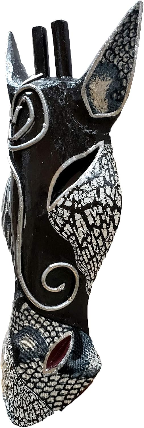 Giraffe Zebra Face Mask Wall Hanging Décor Hand Painted Patterns African Safari Style Decorative Accent Contemporary Variation An Awesome Gifting