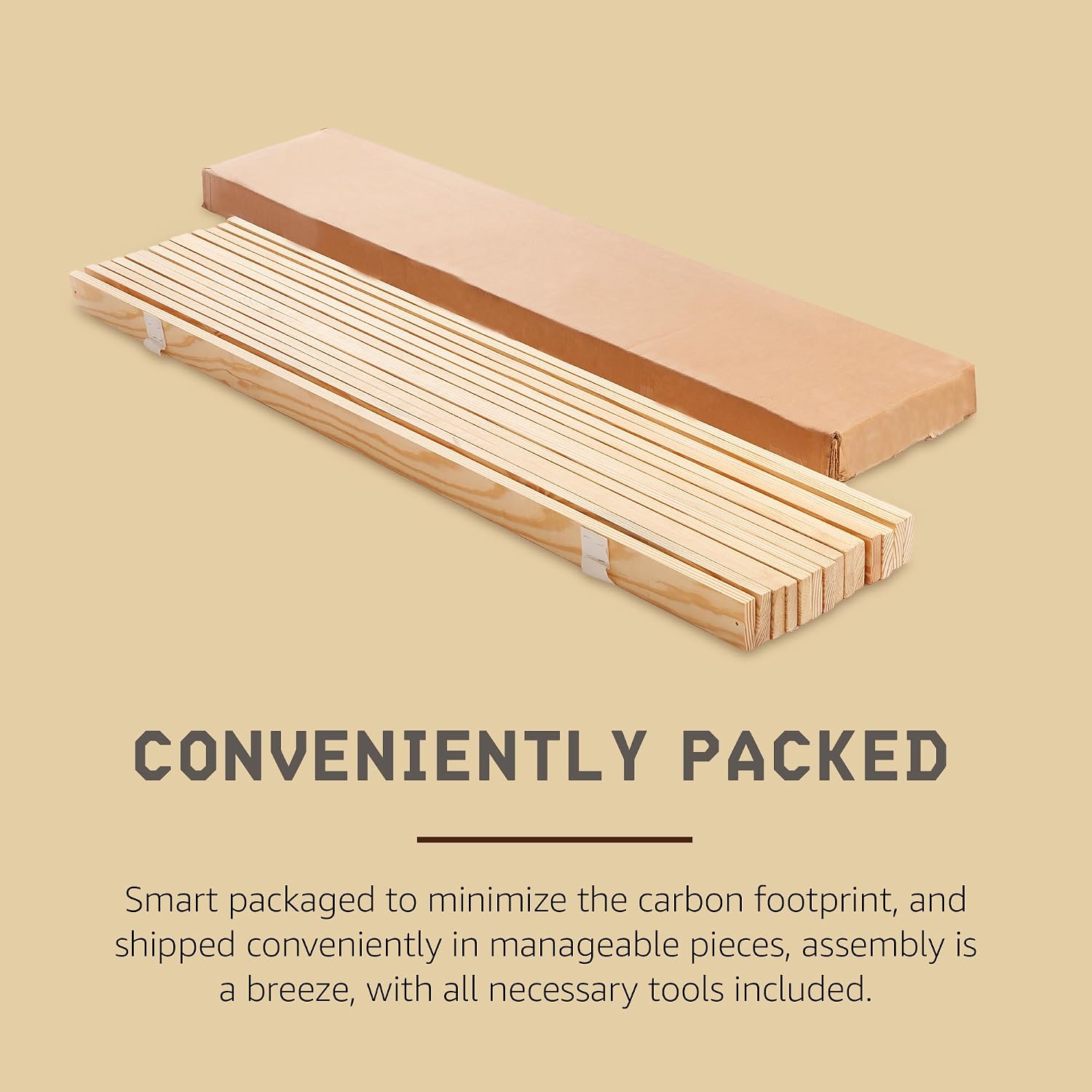 Hercules Xtreme Bed Frame Support Slats, Heavy-Duty Solid Pine Wood | Bunkie Board Under Bed-Support, Wooden Support Board for Sagging, Queen Size