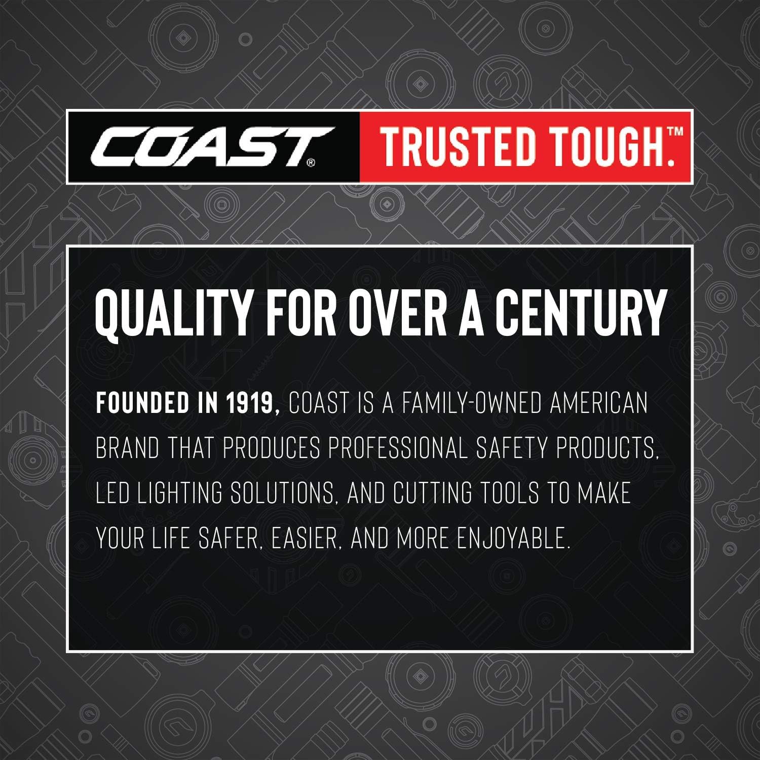 Coast PM300 700 Lumen Magnetic Focusing Worklight with 360-Degree Rotating Handle and Pivoting Beam
