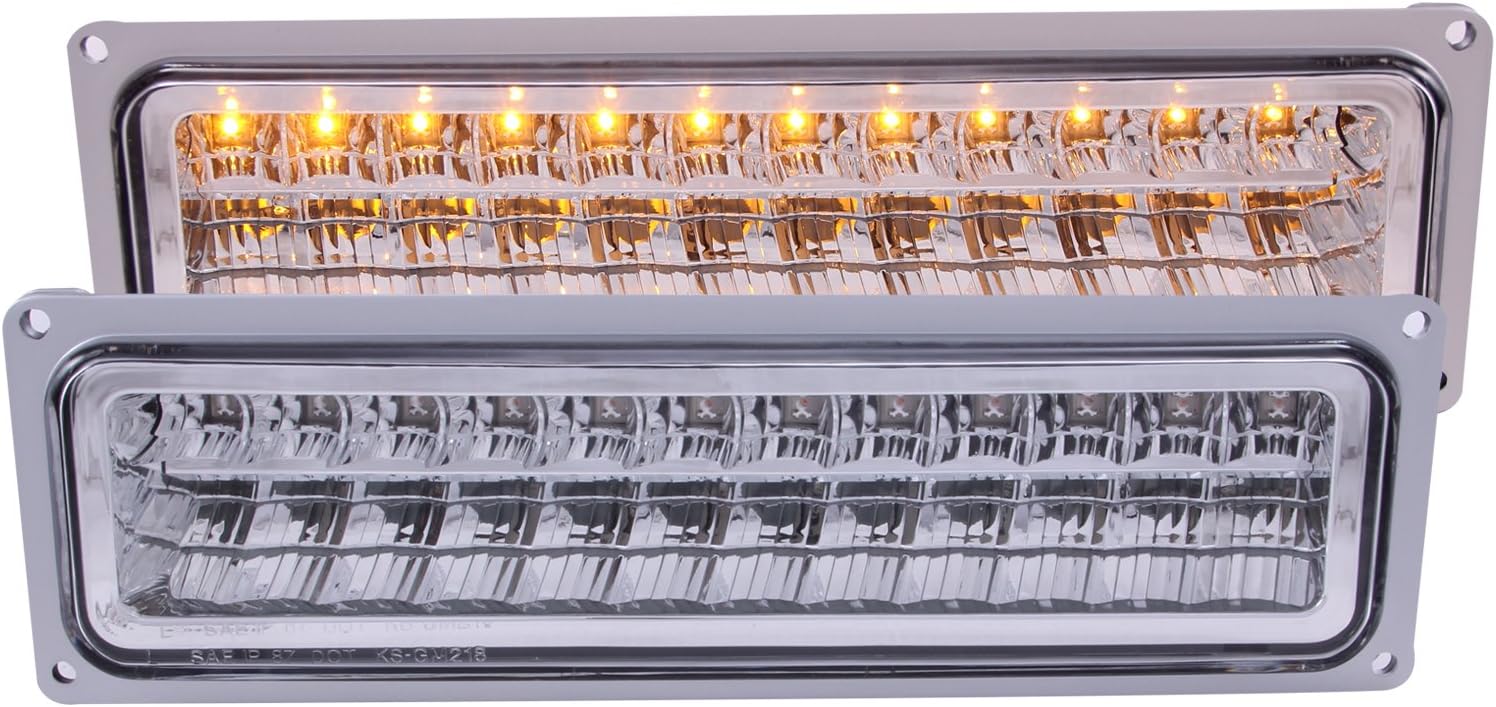 Anzo USA 511048 Chevrolet Full Amber LED Parking Light Assembly - (Sold in Pairs)