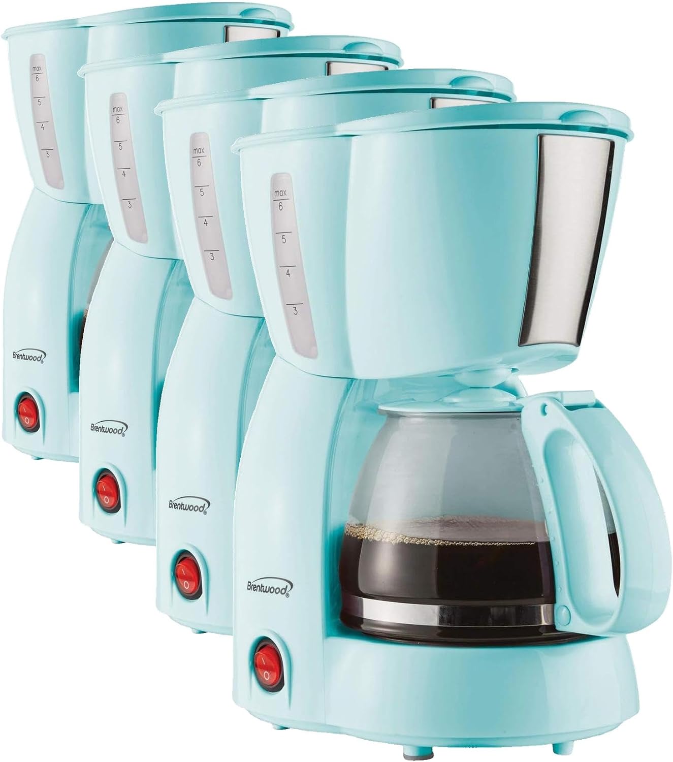 Brentwood TS-213BL 4 Cup Coffee Maker, Blue