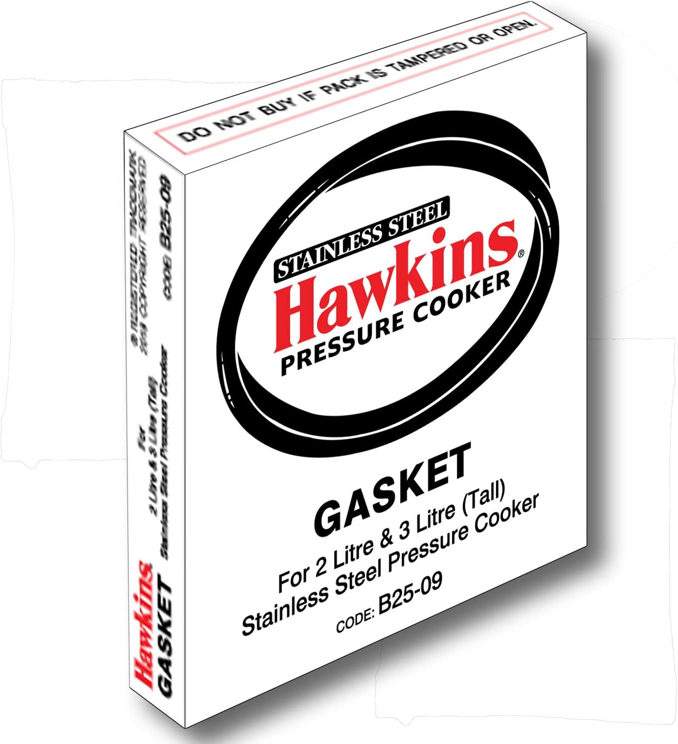 Hawkins Gasket Rubber for Stainless Steel Pressure Cooker - 2-3L Tall size (Black), SS Contura 3L