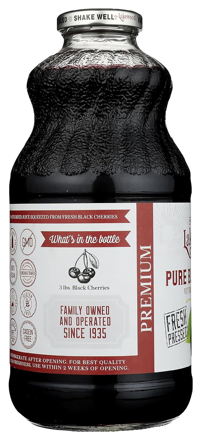 Lakewood, Juice Black Cherry Pure, 32 Fl Oz