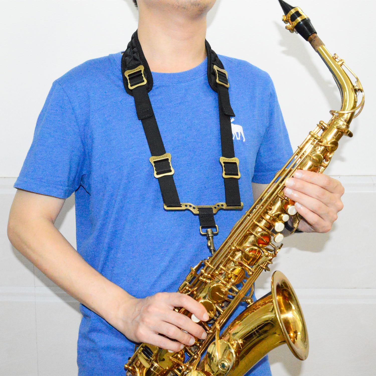 adorence Saxophone Neck Strap with Removable Washable Neck Pad - H04 Black