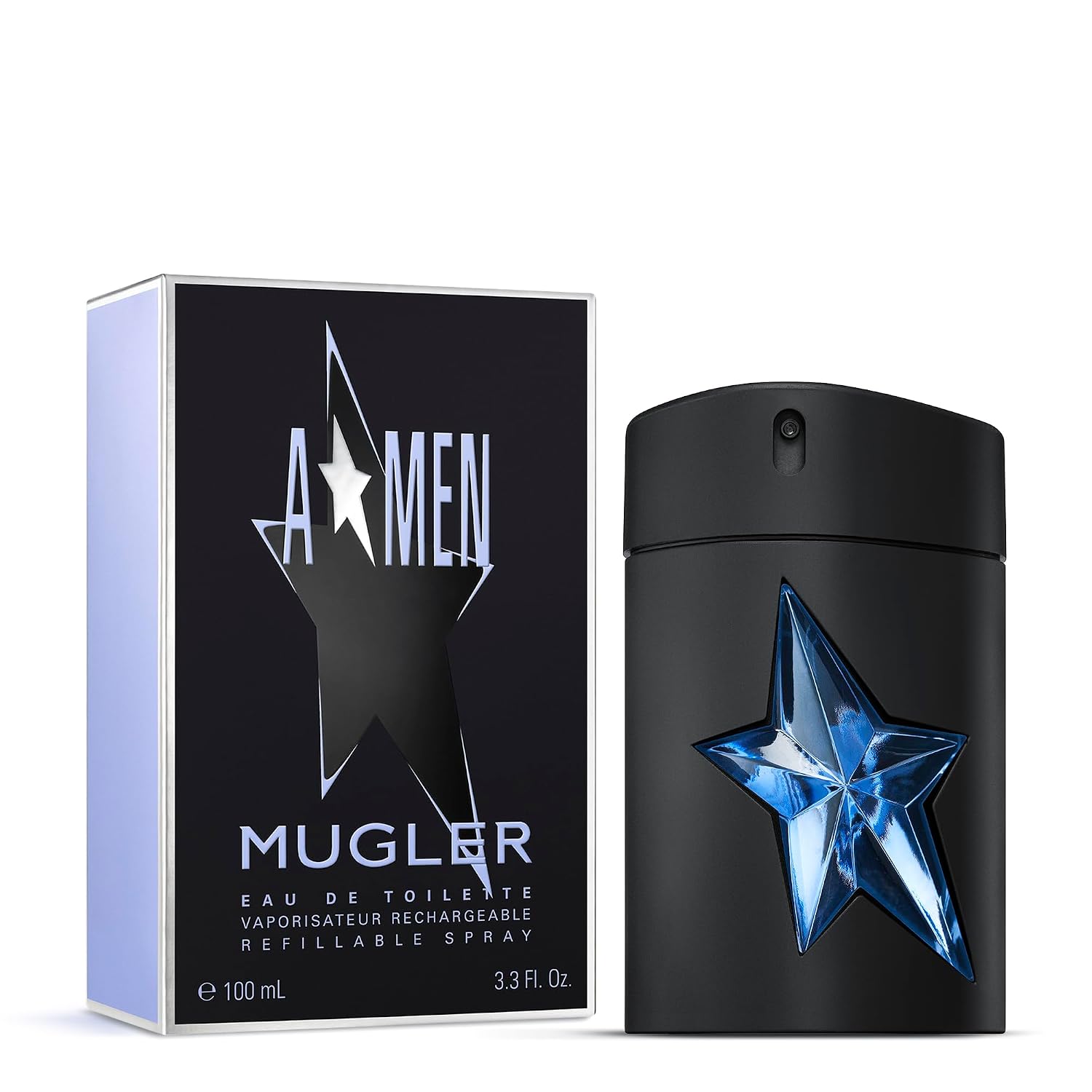Mugler A*Men Eau de Toilette - Long Lasting Woody Ambery Cologne for Men | Fragrance with Patchouli, Coffee Extract & Lavender - Long Lasting Masculine Gourmand Scent for Date Night