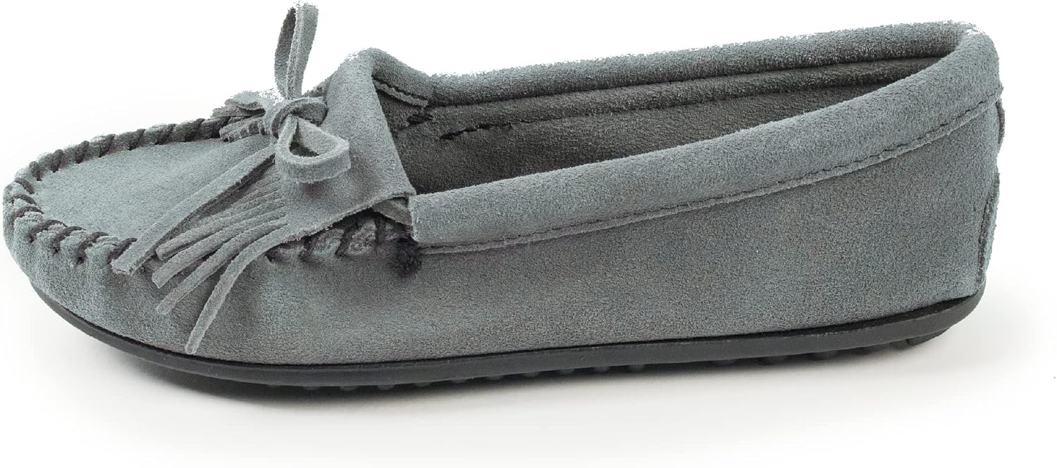 Minnetonka Women's Kilty Suede Hardsole Moccasin