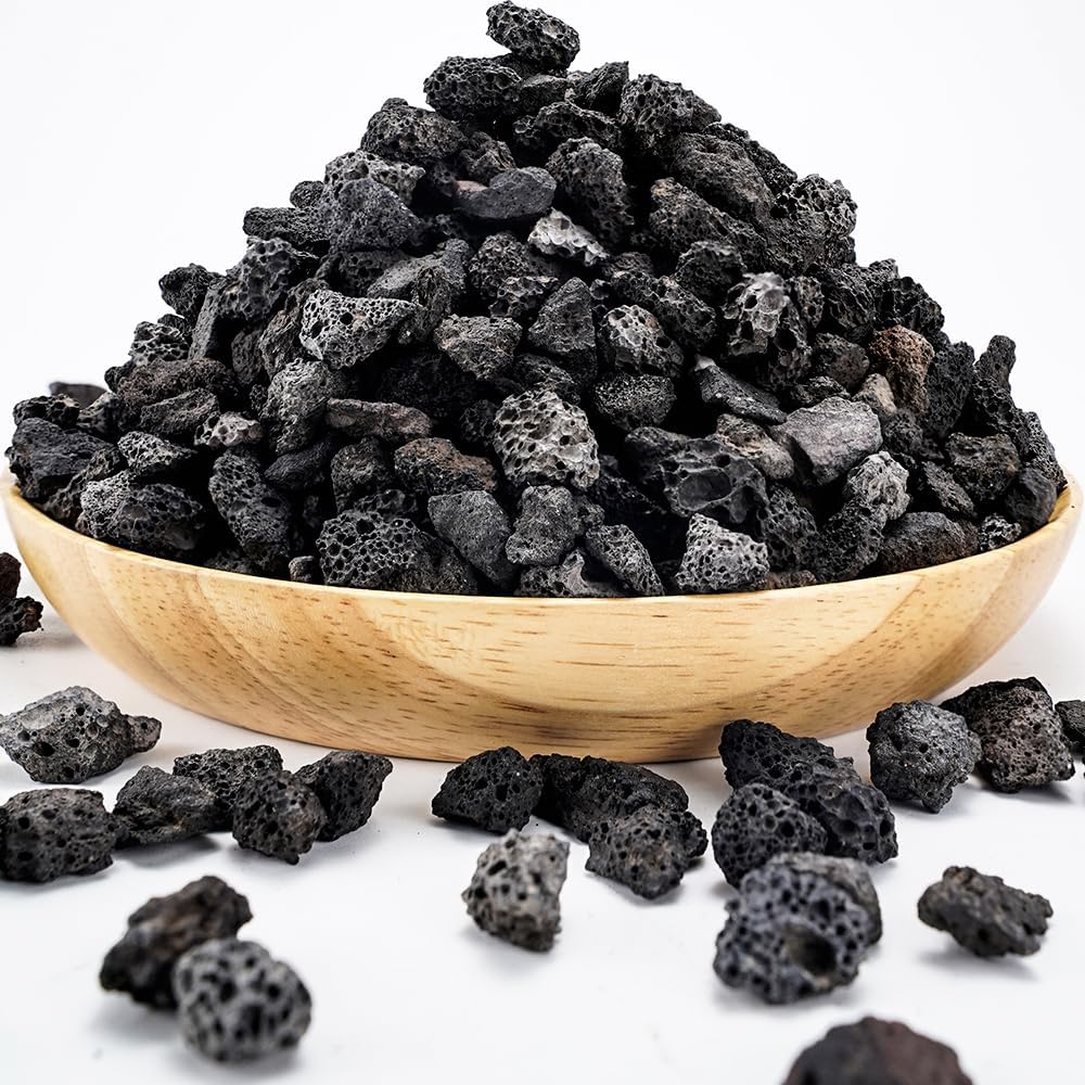 Mix Horticultural Lava Pebbles Pumice Potting Soil Amendment Succulent Cactus Bonsai Gritty Rock Decorative Gravel Plant Drainage Volcanic Rock for Terrarium Fairy Gardening Top Dressing 2.2lb
