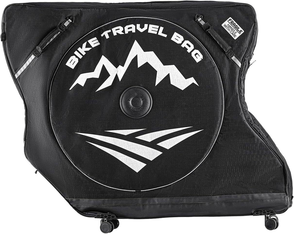 VEVOR Bike Travel Bag, Road Bike Bag Road Bicycle Storage Carry with TSA Lock & Dual Zipper for Air Travel, Outdoor Use, Airplane, Car, Train, Subway Transport