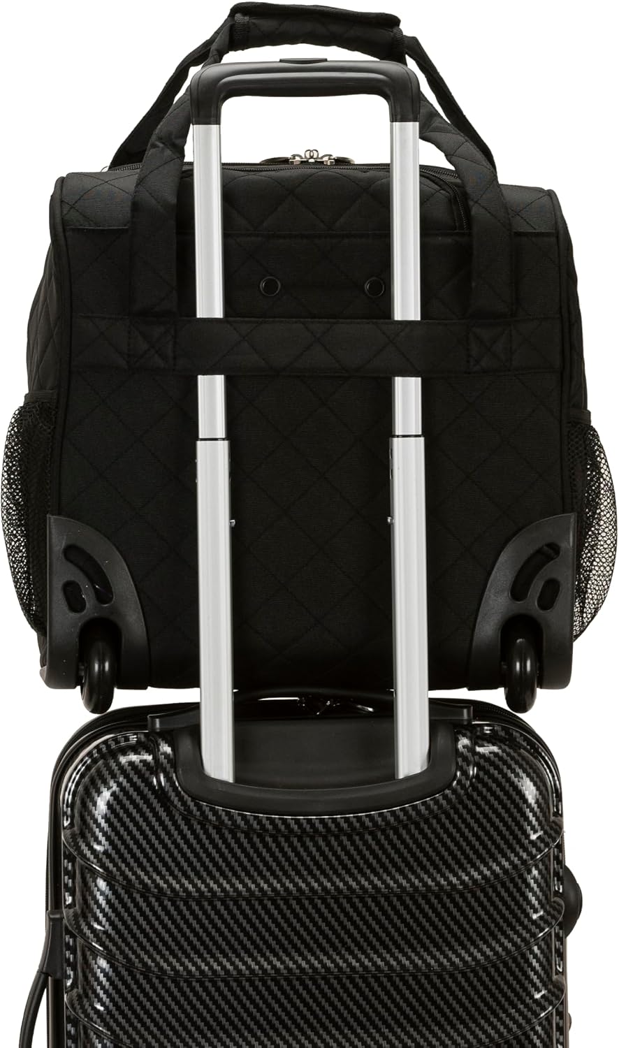 Rockland Melrose Upright Wheeled Underseater Carry-On Luggage, Red