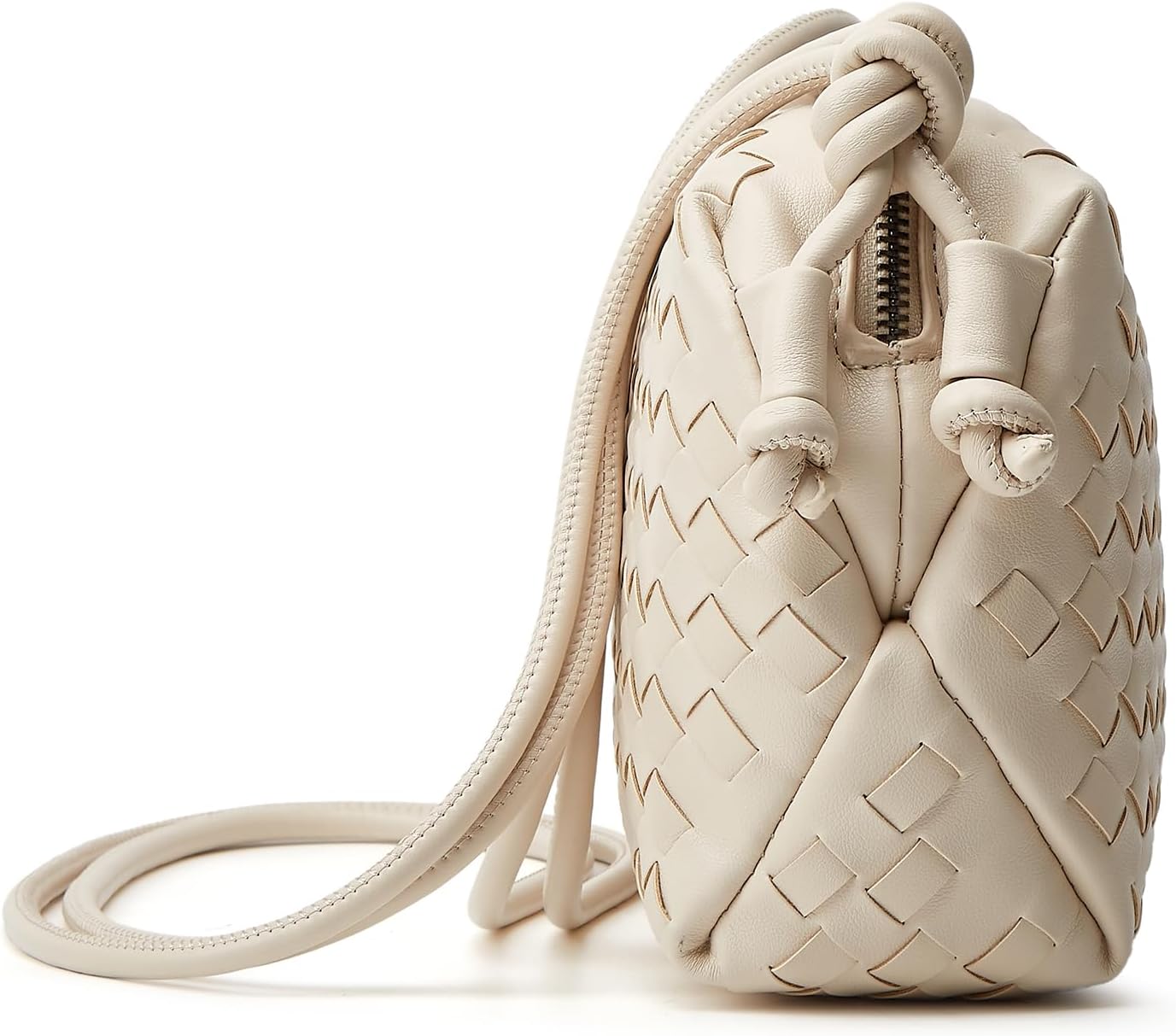 Woven Crossbody Bag for Women: Vegan Leather Handbag for Leisure | Classic Handwoven Bag For Style - Compact Design, Lightweight, Minimalist Style, Fits Phone, Cards & Key, Ideal for Daily Use