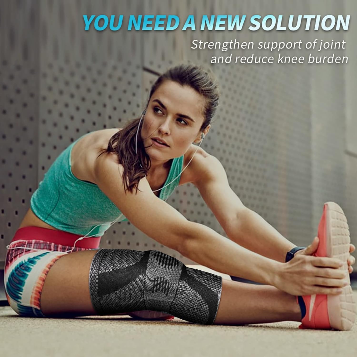 NEENCA Knee Braces for Knee Pain Relief, Compression Knee Sleeves with Patella Gel Pad & Side Stabilizers, Knee Support for Weightlifting, Running