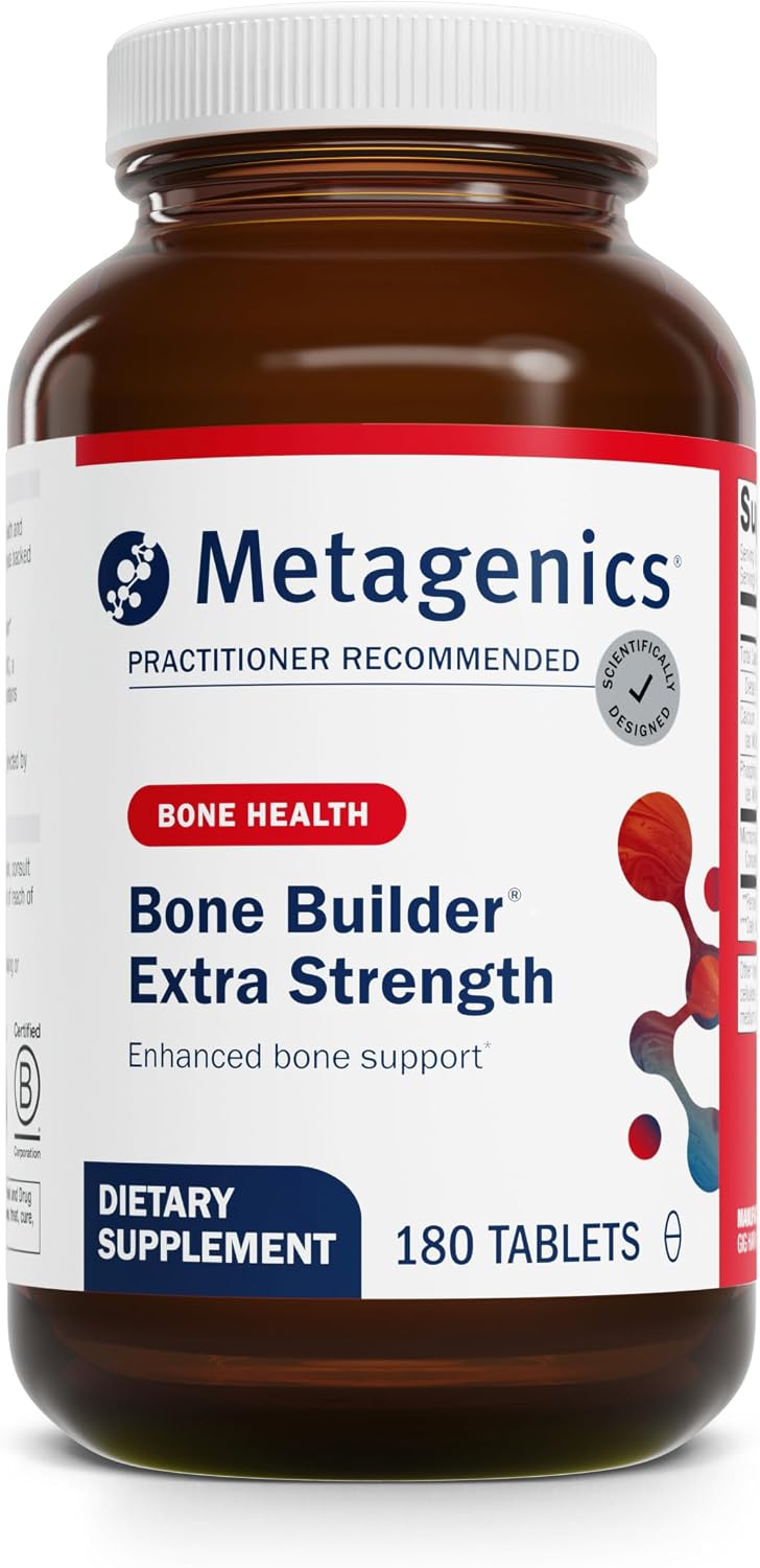 Metagenics Bone Builder Extra Strength - Microcrystalline Hydroxyapatite Concentrate (MCHC) with Calcium & Phosphorus - Supports Bone Density & Strength - Non-GMO & Gluten-Free - 90 Tablets