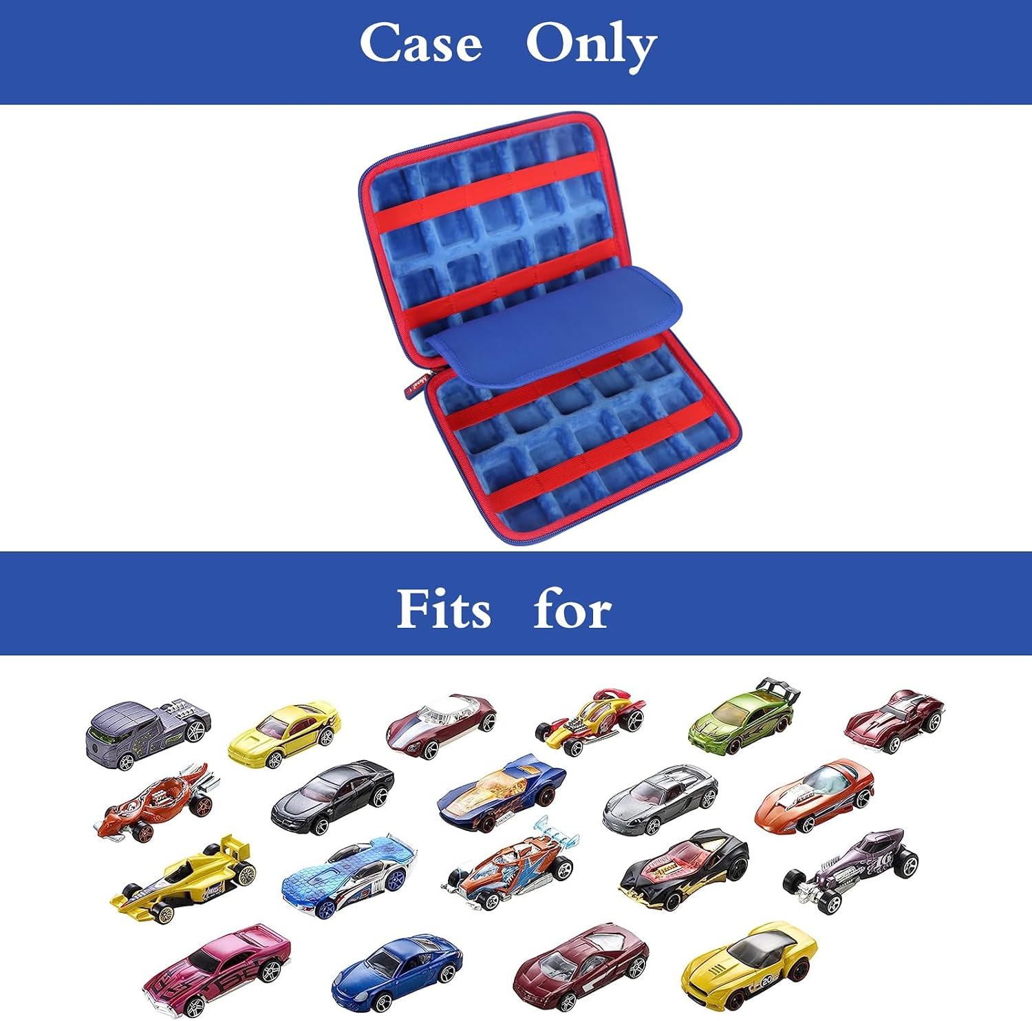 Mchoi Hot Wheels Case Storage for HOT WHEELS20 Cars, Toy Car Organizer for Your Matchbox Cars Storage, Case Only