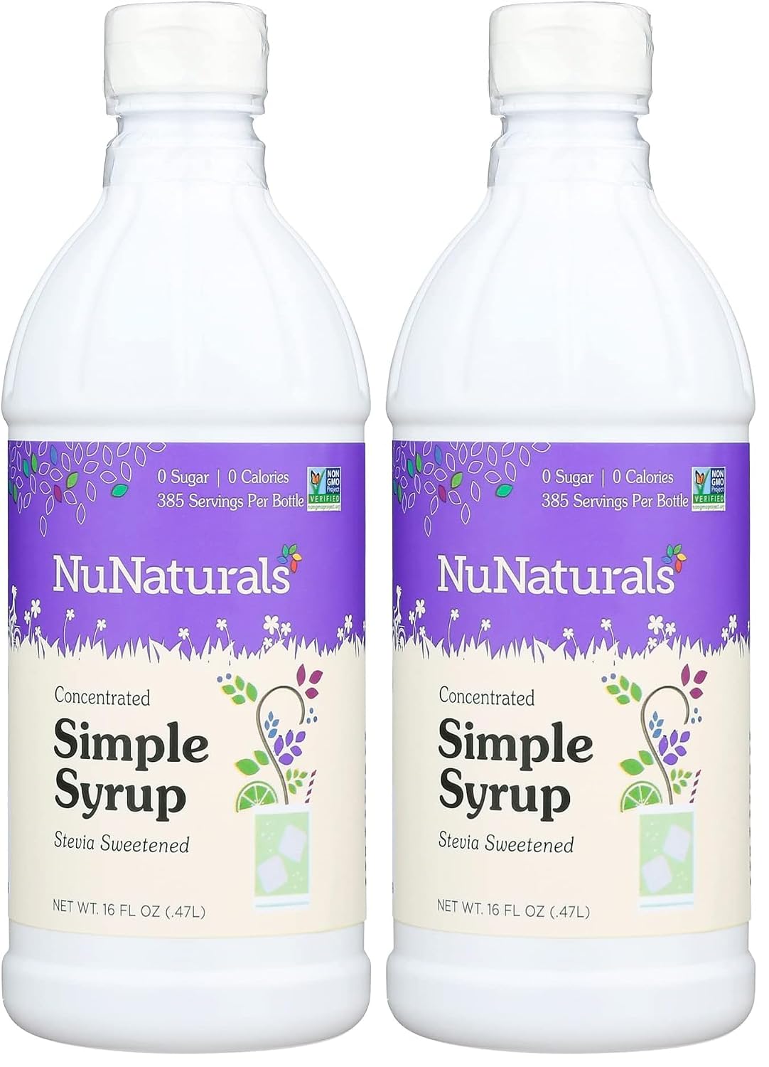 NuNaturals Stevia Syrup Sweetener, Chocolate, Sugar-Free, 16 oz