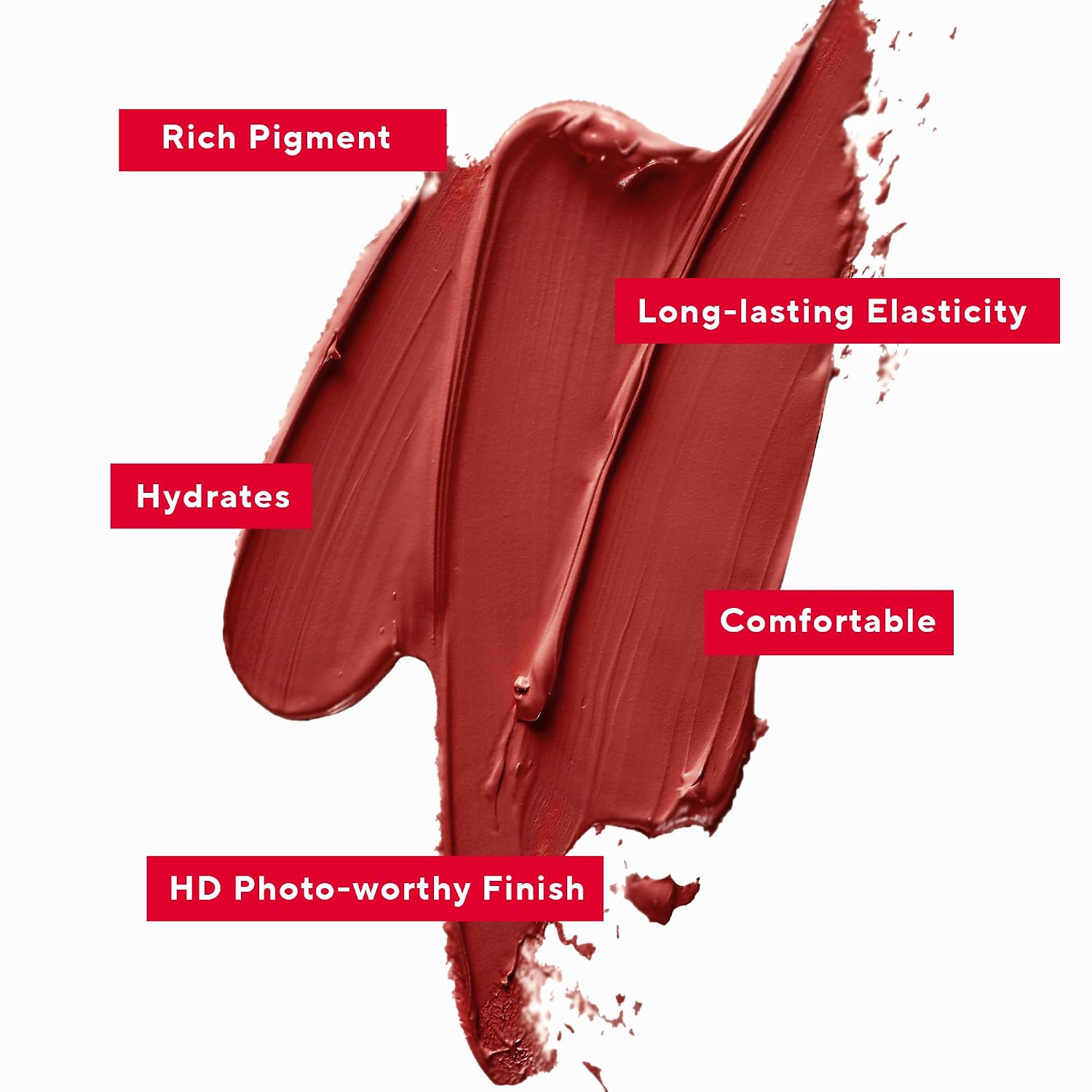 Mirabella - Sealed with a Kiss Smudge Proof Lipstick, Long-Lasting No-Bleed Lip Makeup, Hydrating Lip Color with Vegan Lanolin & Vitamin E, Perfect Red