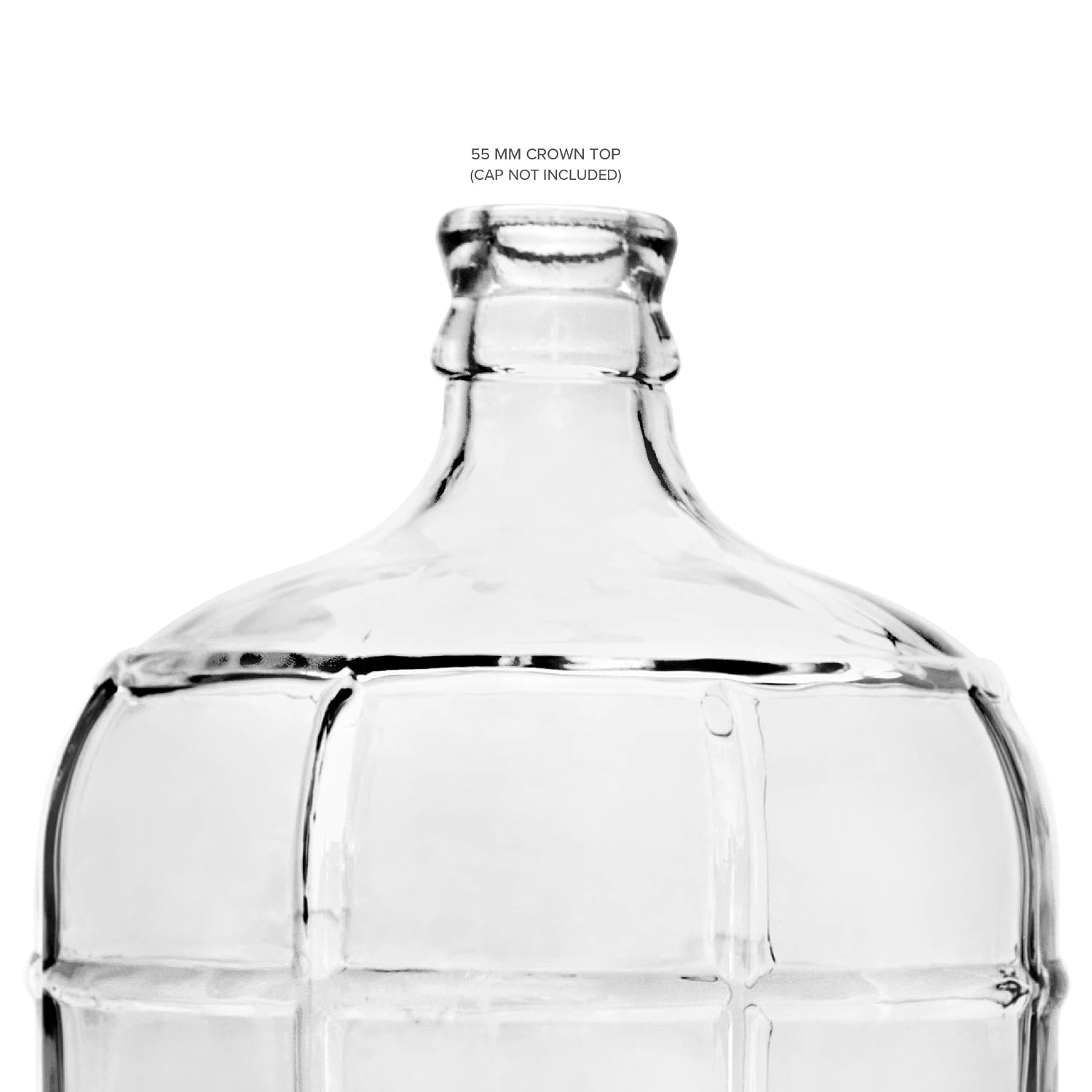 3 Gallon Round Glass Carboy Fits 30mm Cork Finish or 55mm Push Cap Home Brew (Clear Glass) (BT3GG)