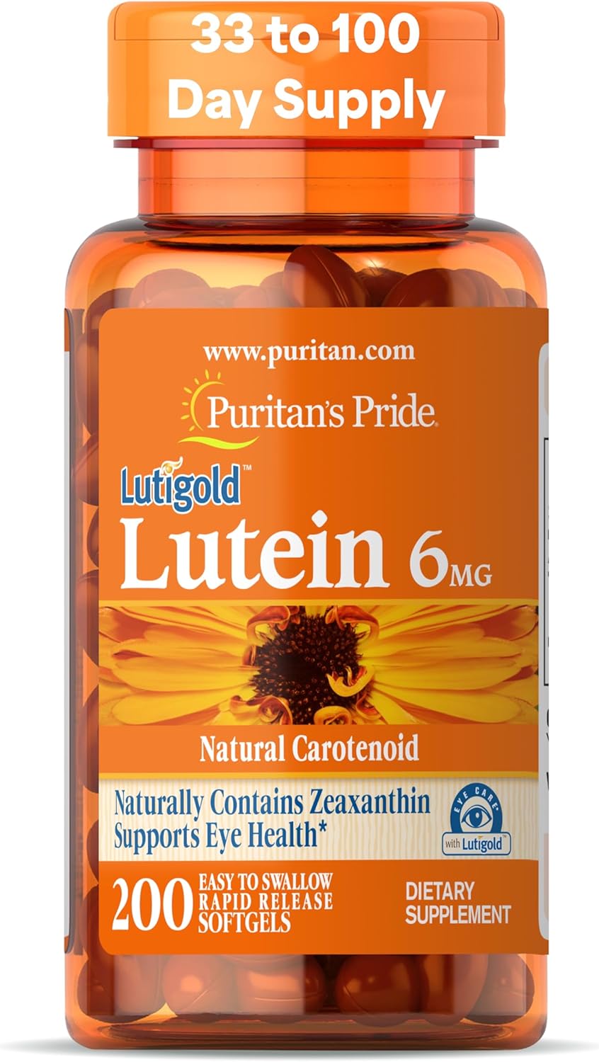 Puritan's Pride Premium Lutigold™ Lutein Carotenoid 6mg with Zeaxanthin