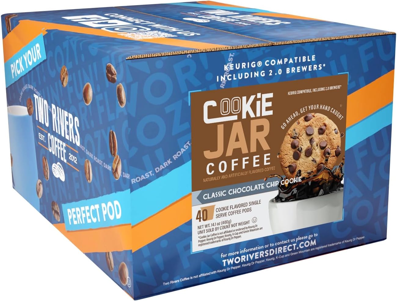 Cookie Jar Mint Chocolate Chip Flavored Coffee Pods for Keurig K Cup Brewers