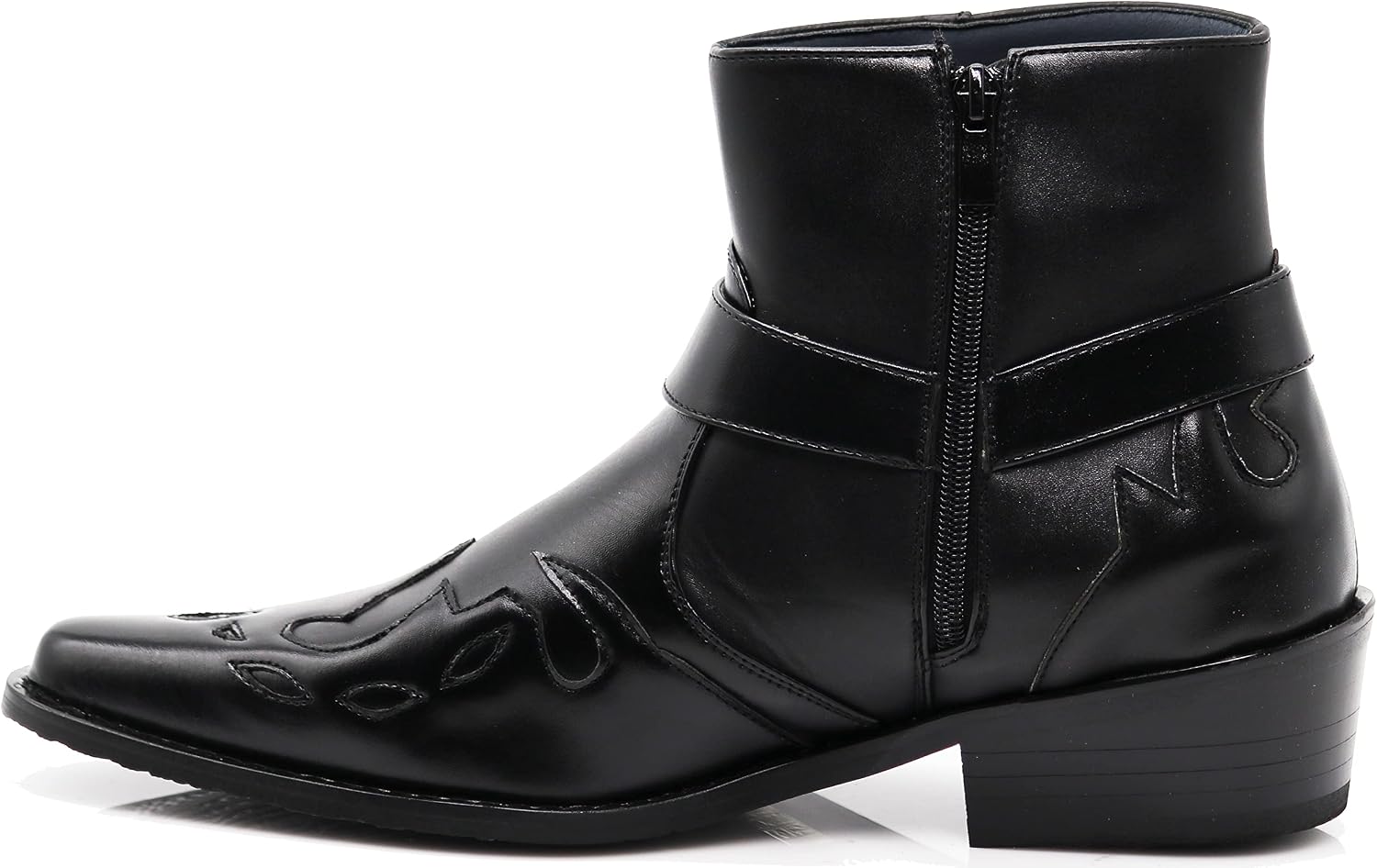 Enzo Romeo WT11 Men's Western Cowboy Motorcycle Ankle Boots