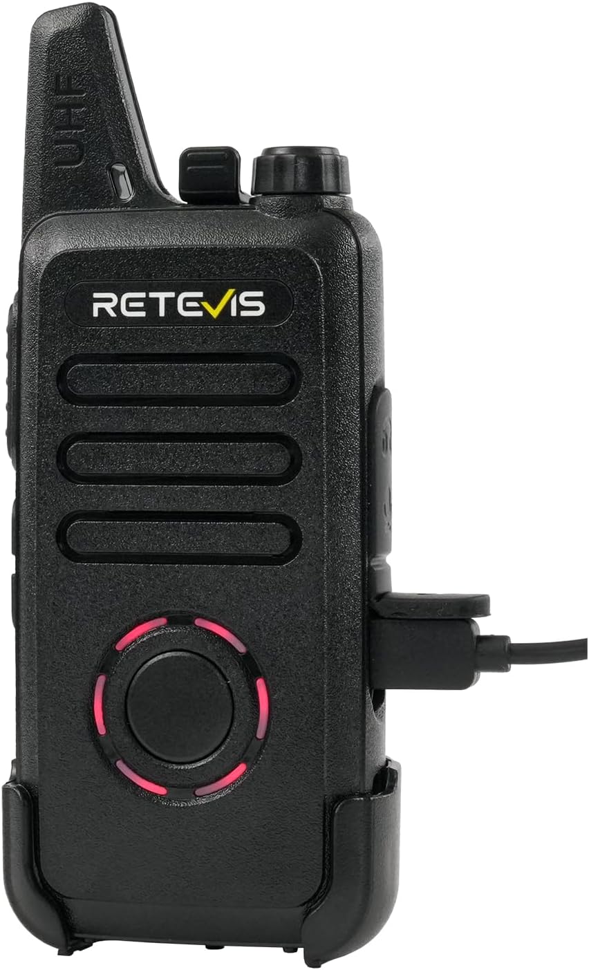Retevis RT22S Walkie Talkies for Adults, 2 Way Radio with Earpiece(10 Pack) | For Daycare, Hospitality&Retail, Intuitive Channel Display
