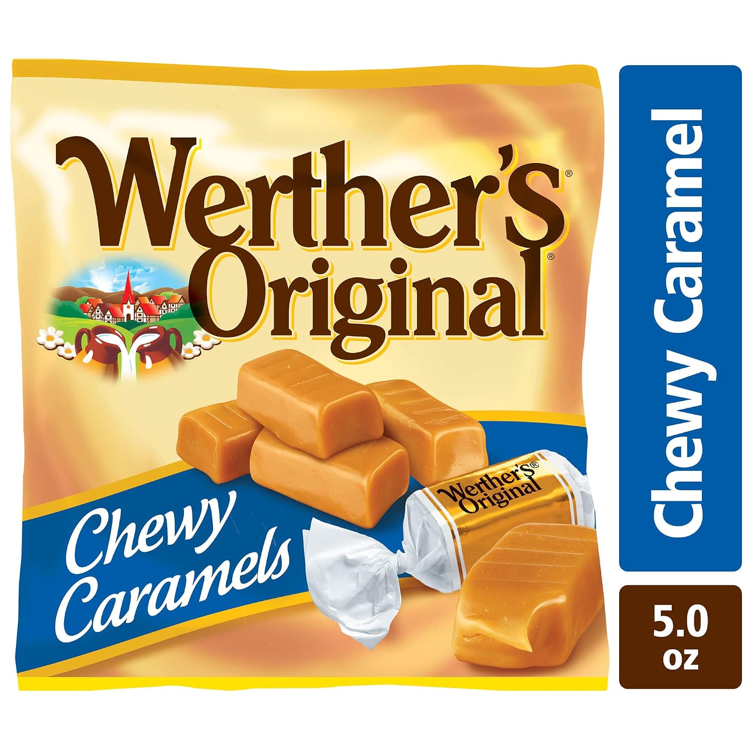 Werther's Original Caramel Coffee Hard Candy - Individually Wrapped Hard Candies for Halloween, Parties, or Snacks - 2.65 oz Bags (Pack of 3)