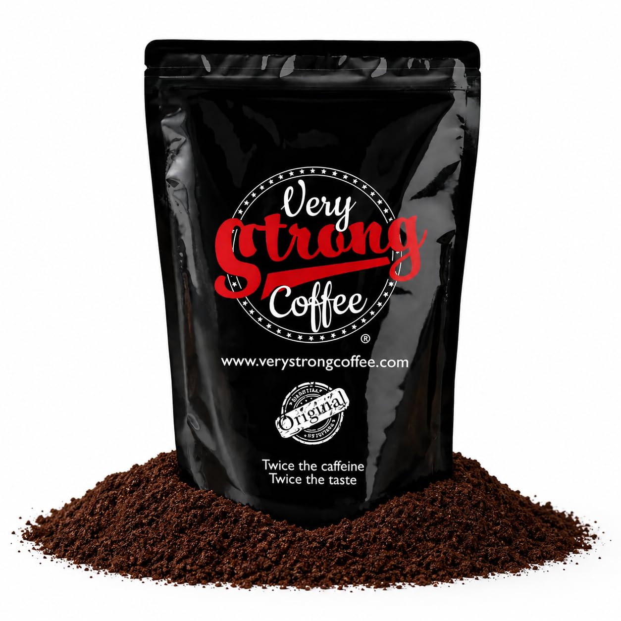 Very Strong Coffee GROUND COFFEE, 500g (1.1lb) – 100% Robusta Coffee Beans – Twice the Caffeine