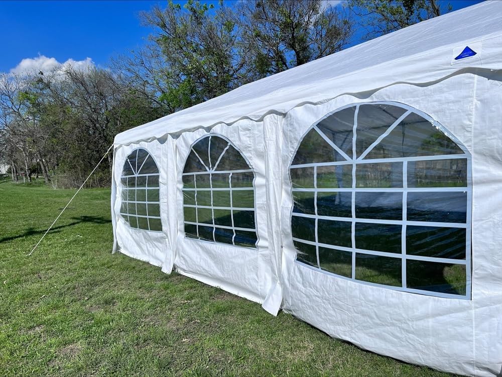 DELTA 26'x16' Budget PE Party Tent + (2) Long Bags + (1) Short Bag, Tents for Parties, Canopy Carpas para Fiestas,Wedding Event Tents for Outdoor Events (B Model)
