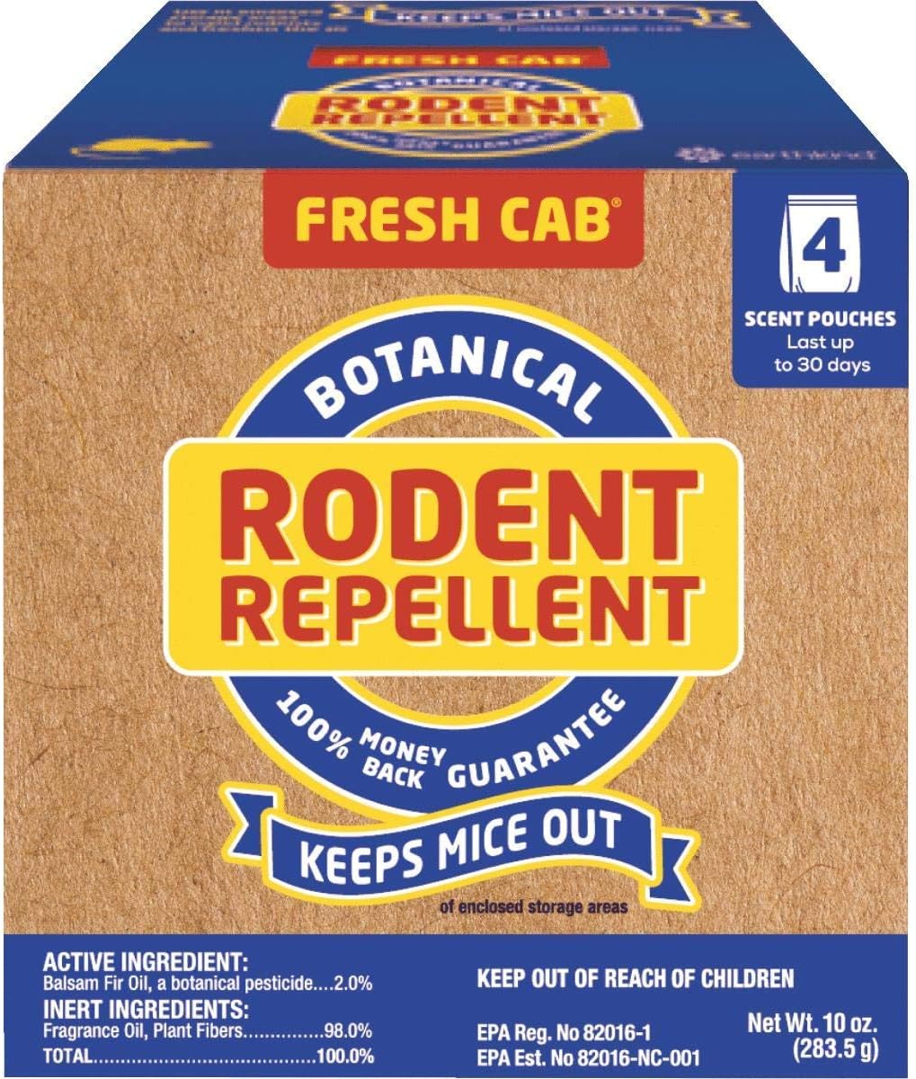 EarthKind EMW7208598 Fresh Cab Rodent, Rats and Mice Repellent With Blend Of Plant Fiber and Botanical Extracts For Use On The Farm