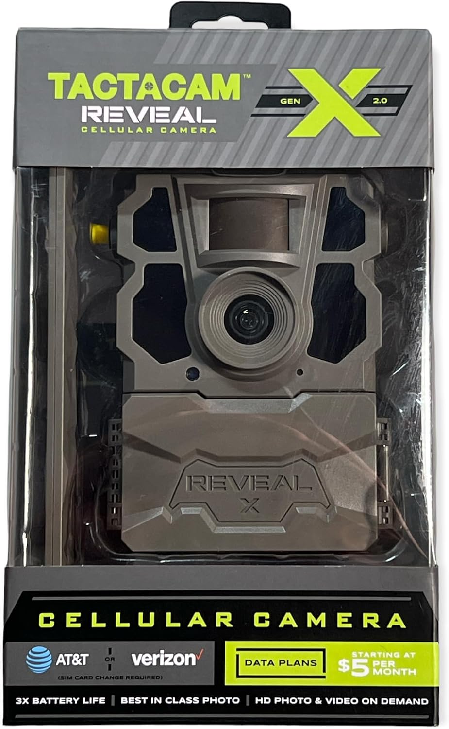 TACTACAM Reveal X Gen 2.0 LTE Cellular Trail Camera + Solar Panel + Lipo Lithium Battery Pack + 32GB SD Card (2 PK)