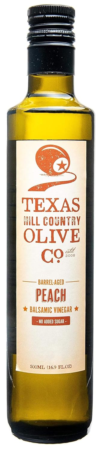 White Lemon Balsamic Vinegar - Gourmet Barrel Aged Infused Balsamic Vinegar - Great for Dressing Dipping Glazing - No Artificial Flavors or Added Sugar - Made in Texas (8.5 oz)