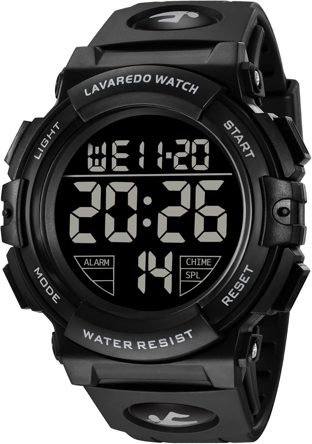 L LAVAREDO Mens Digital Watch Sports Military Watches Waterproof Outdoor Chronograph Wrist Watches for Men with LED Back Ligh/Alarm/Date